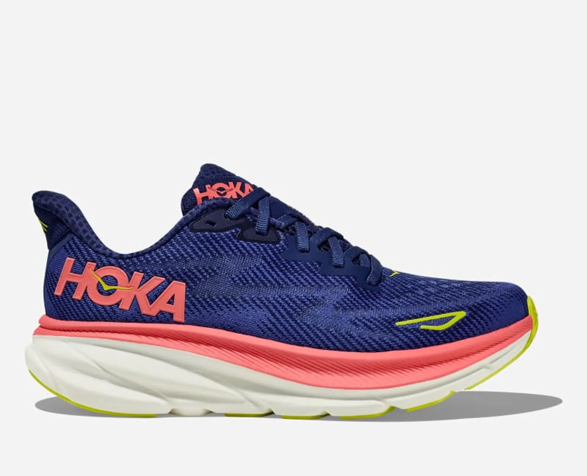 Hoka One One HOKA Women's Clifton 9 Road Running Shoes in Evening Sky/Coral