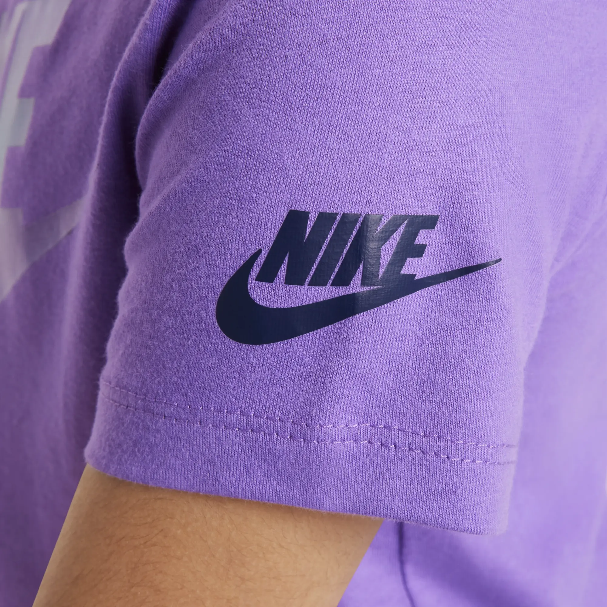 Nike Younger Kids' Printed Club Graphic T-Shirt - Purple - Cotton