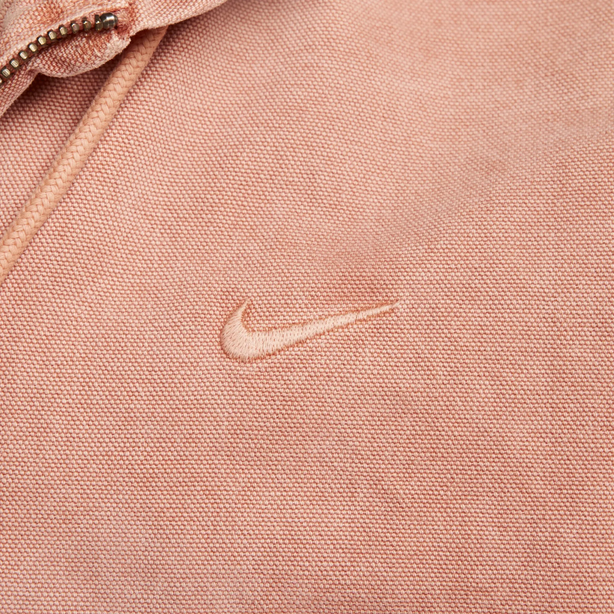 Nike Life Men's Full-Zip Unlined Jacket - Brown - Cotton