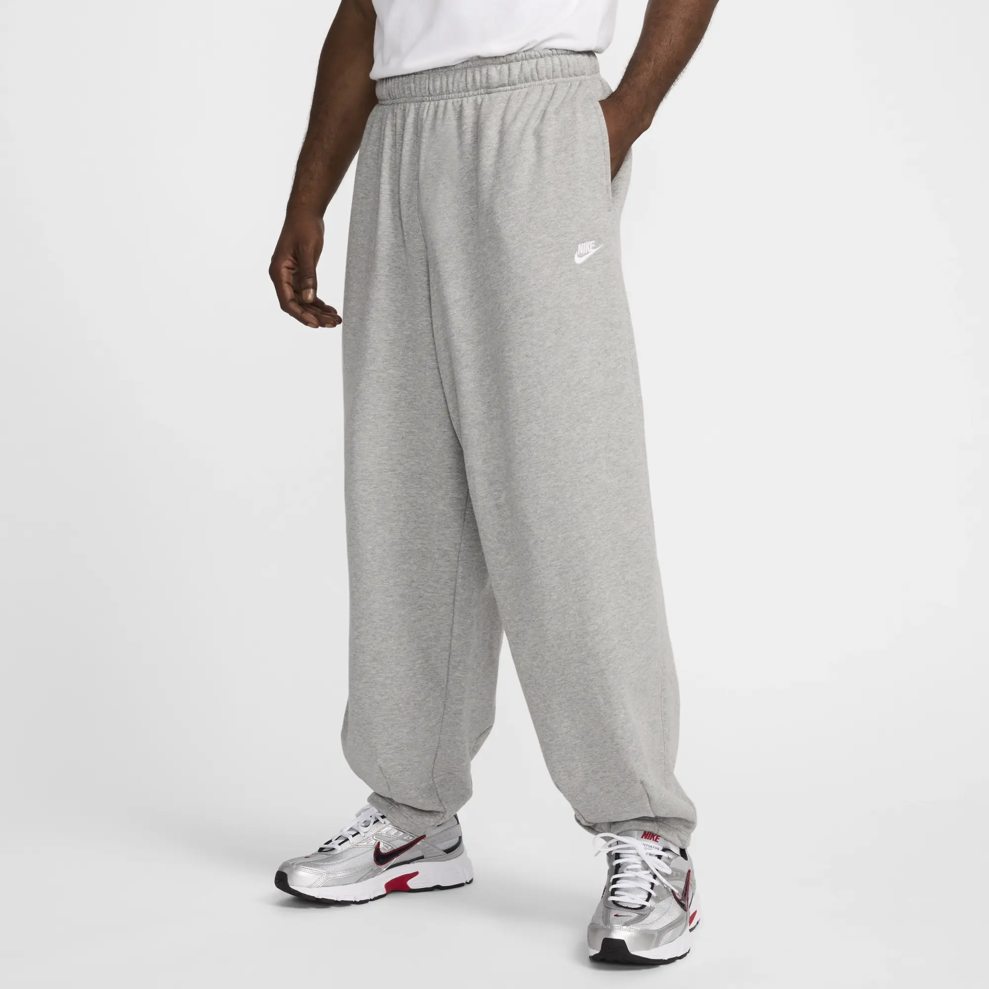 Nike Club Fleece Men's Oversized French Terry Trousers - Grey - Fleece > Club Fleece