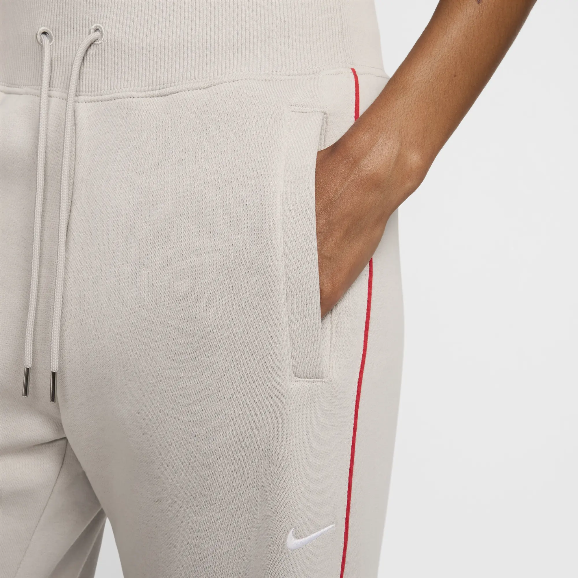 Nike Womens Phoenix Trend Fleece Pant - Beige - Size M - Beige