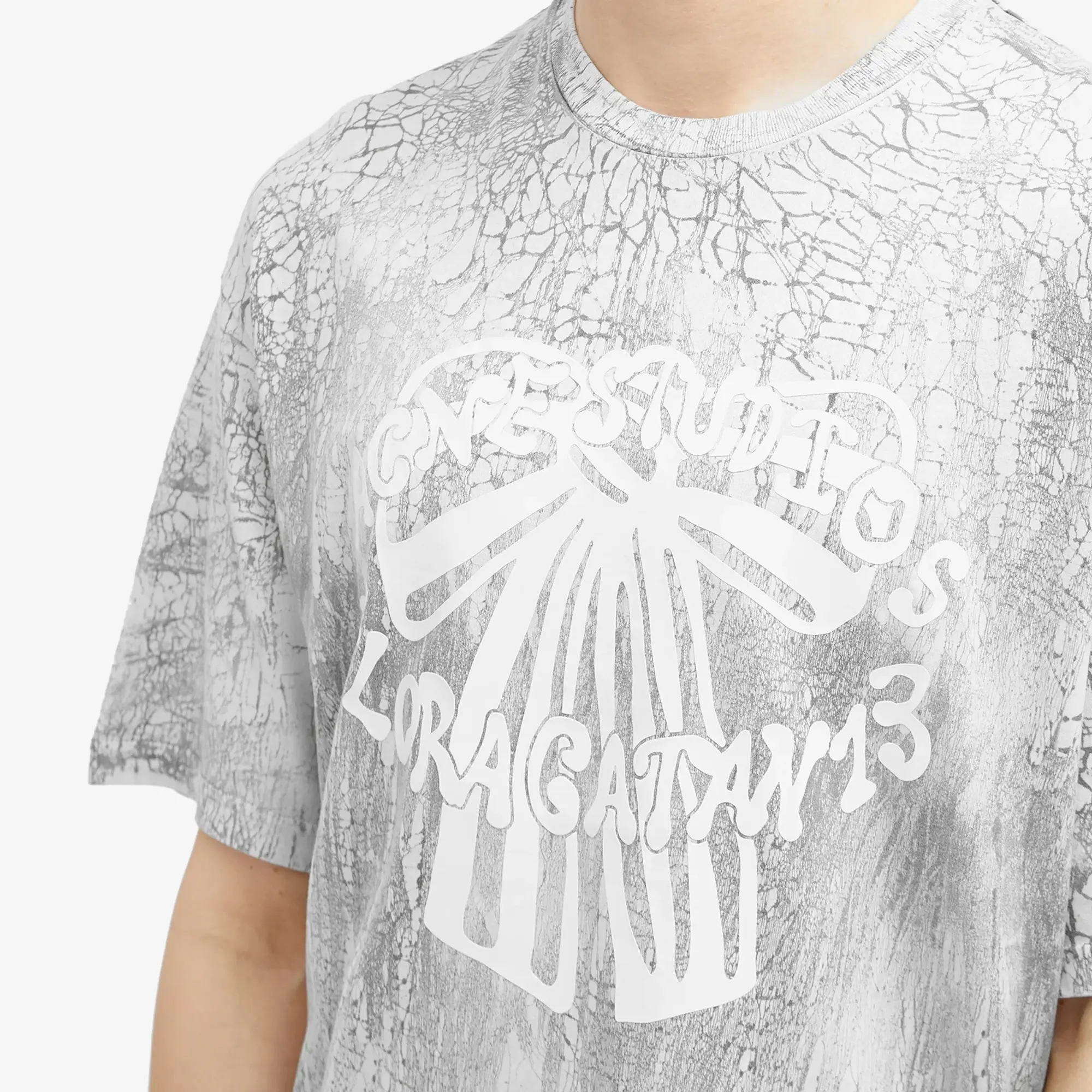 Acne Studios Exford Bow Logo T-Shirt - Faded Black