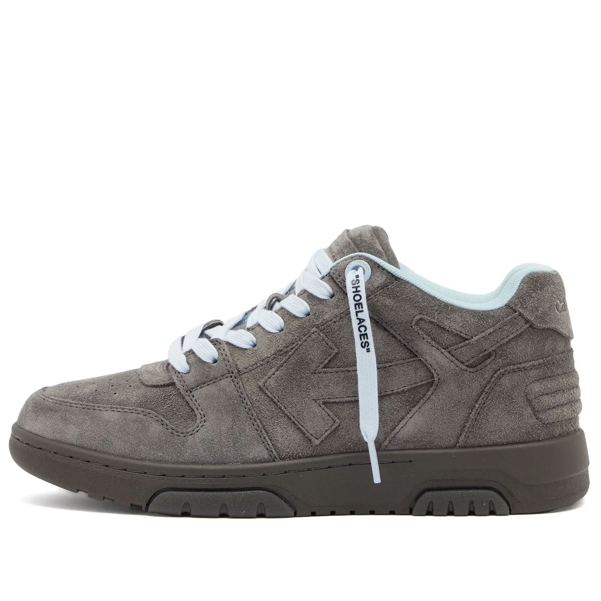 Off-White Women's Out Of Office Full Suede Sneaker Dark Grey
