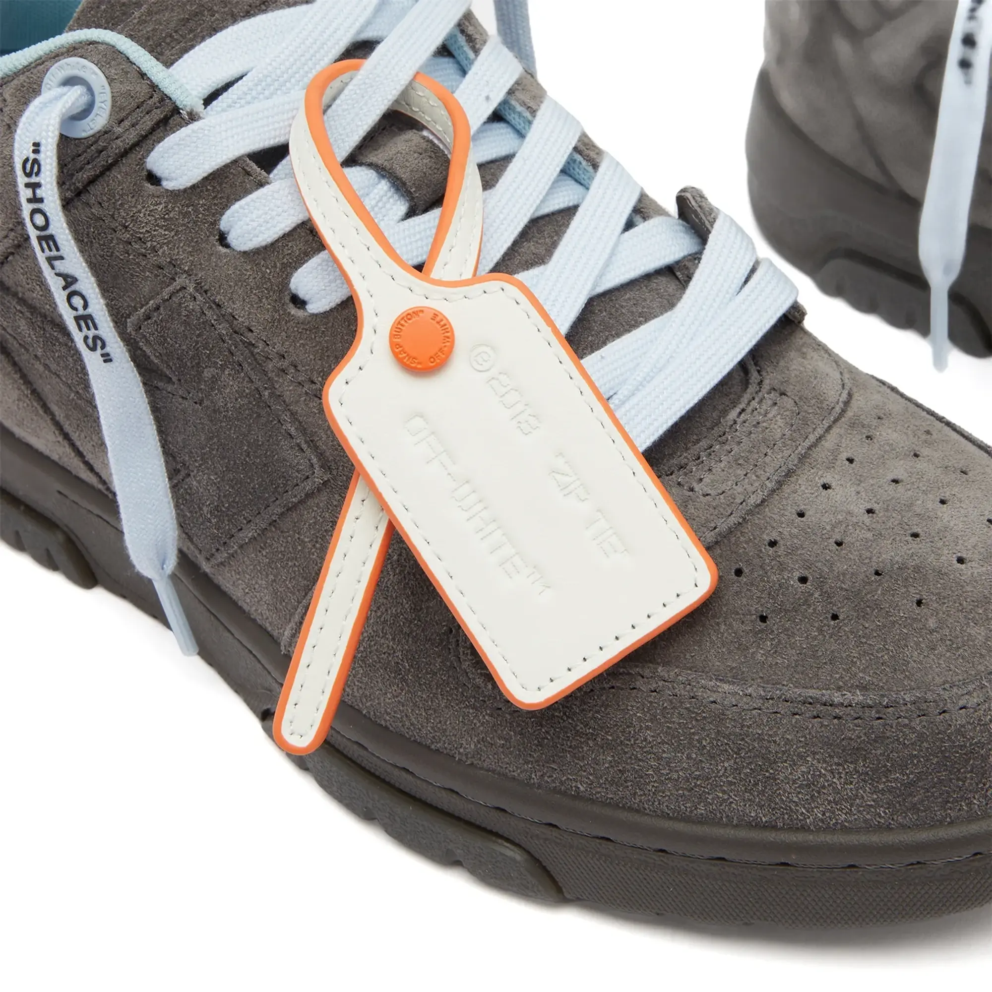 Off-White Women's Out Of Office Full Suede Sneaker Dark Grey