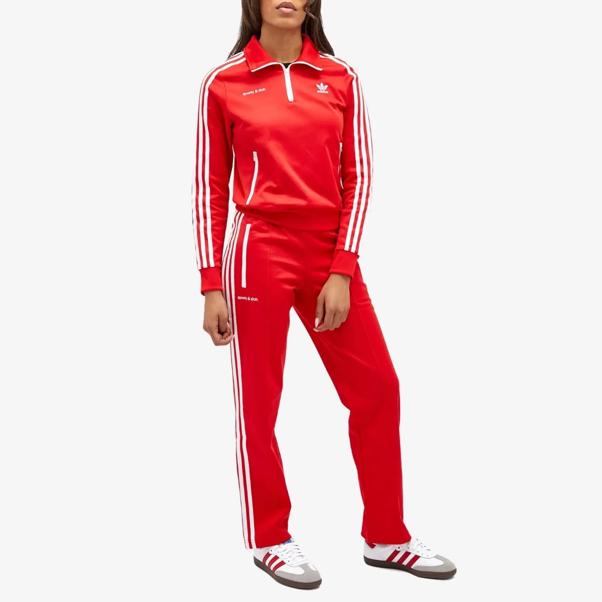 Adidas Women's x Sporty & Rich Track Top Collegiate Red