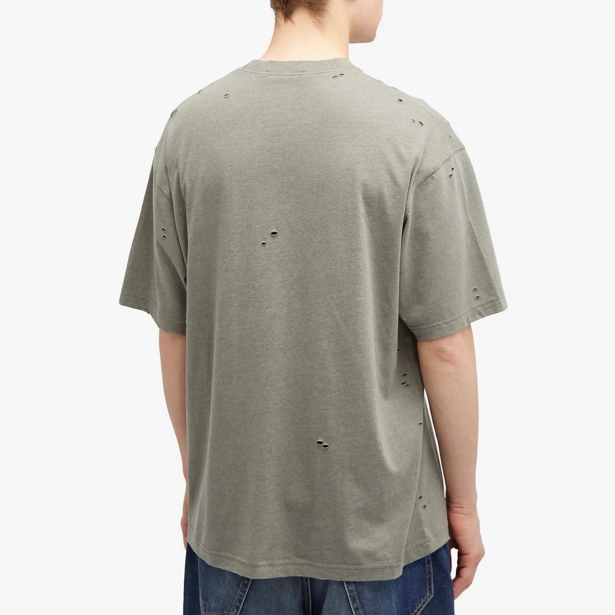 Acne Studios Exford Button Logo T-Shirt - Moss Green