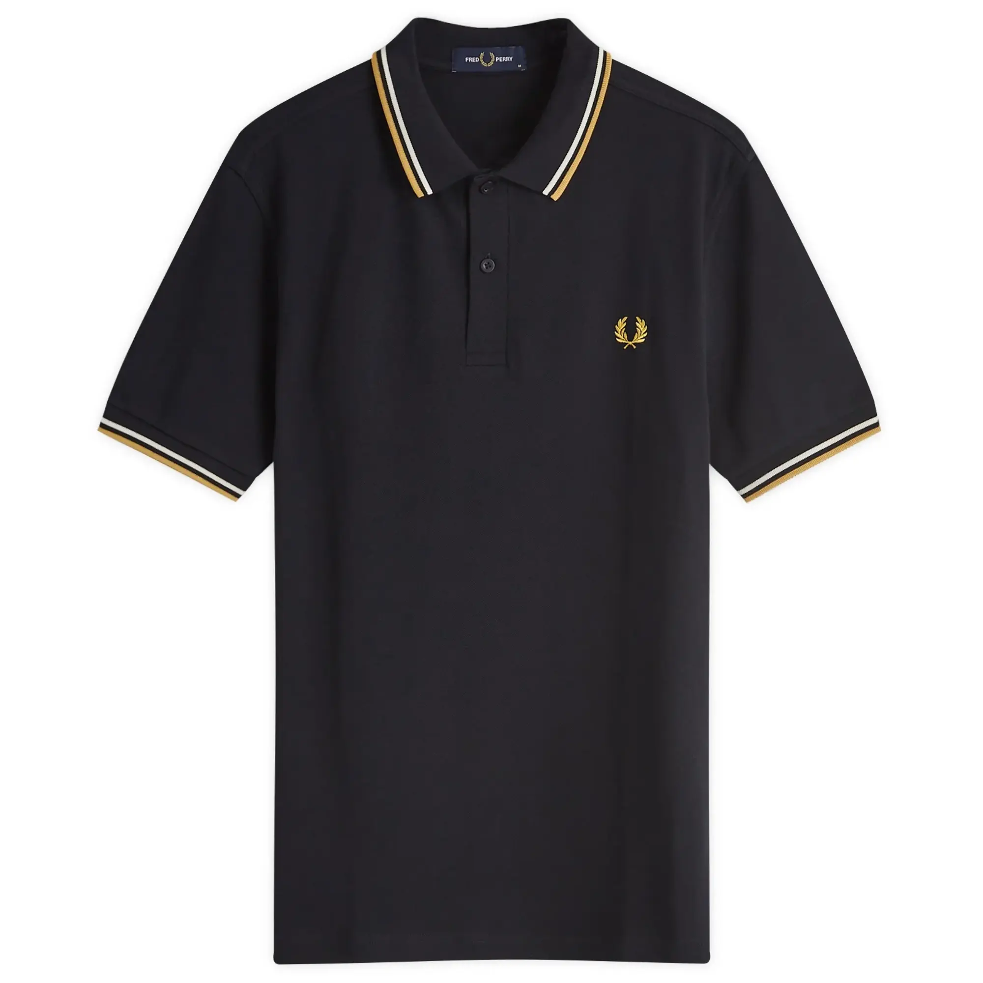 Fred Perry Men's Twin Tipped Polo Navy/Ecru/Honeycomb