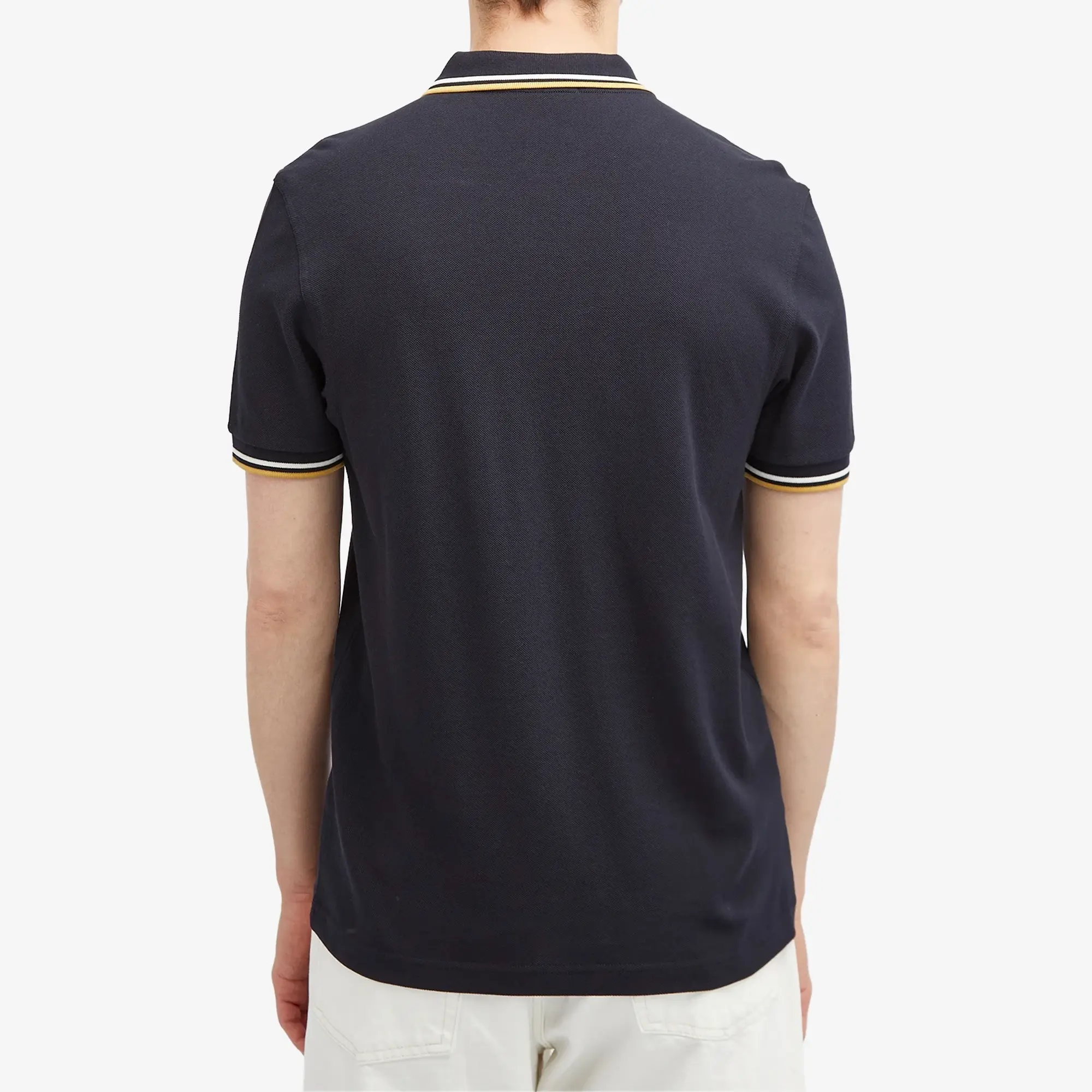 Fred Perry Men's Twin Tipped Polo Navy/Ecru/Honeycomb