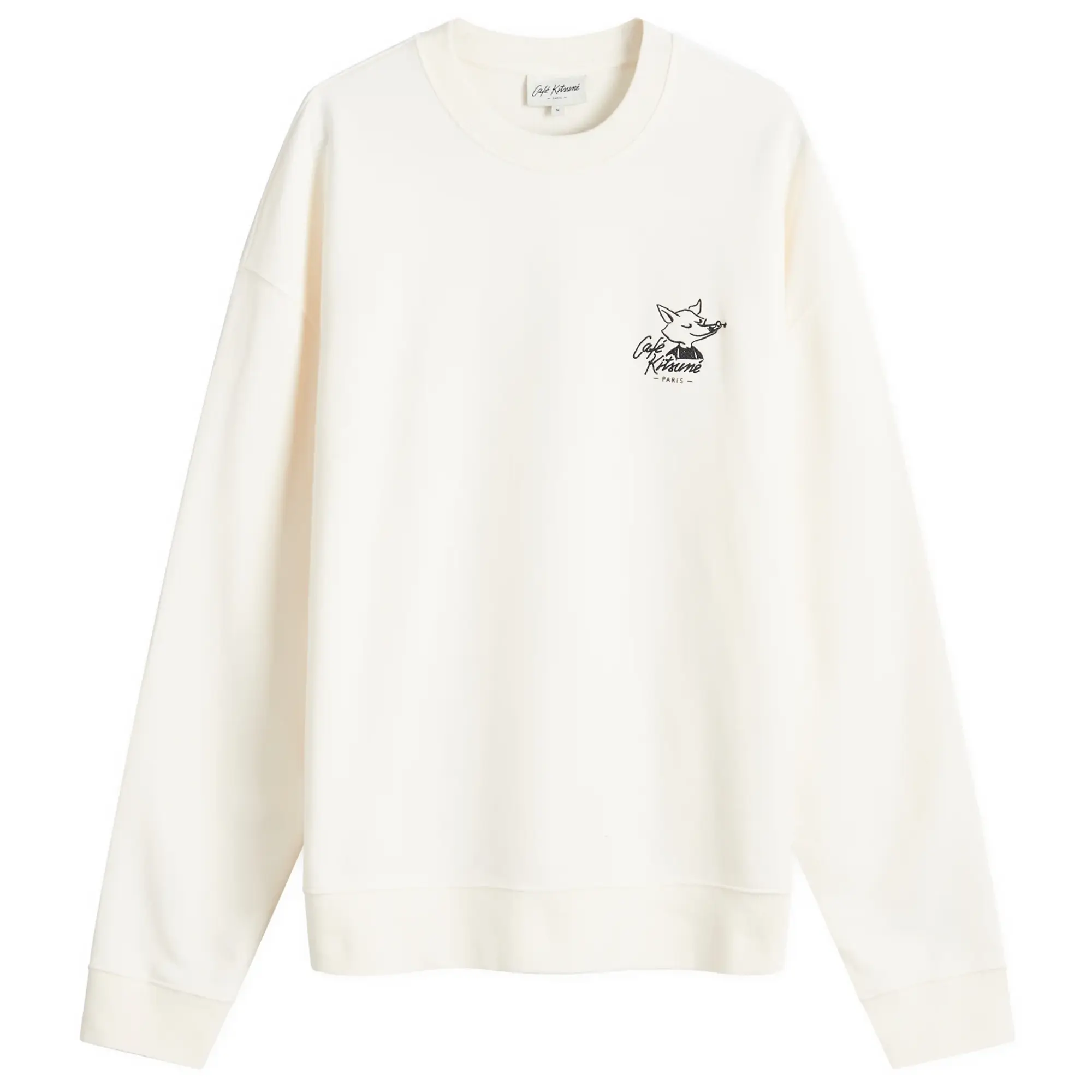 Maison Kitsuné Maison Kitsune Café Kitsuné Fox Relaxed Sweatshirt Tapioca