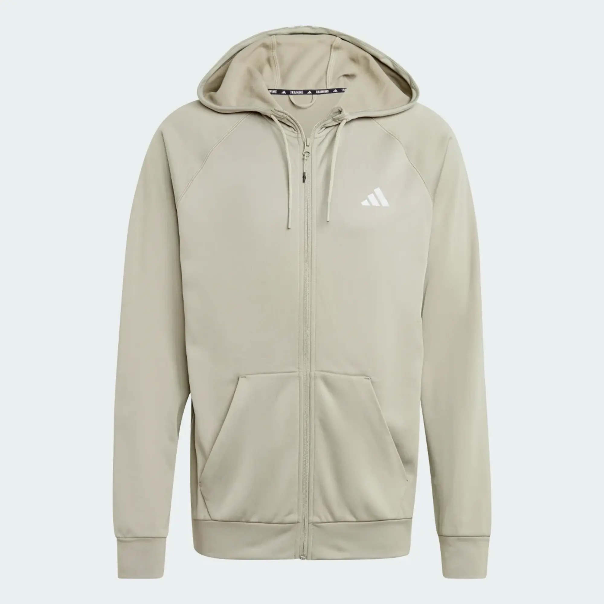Adidas Game And Go Big Logo 3 Stripes Full Zip Sweatshirt