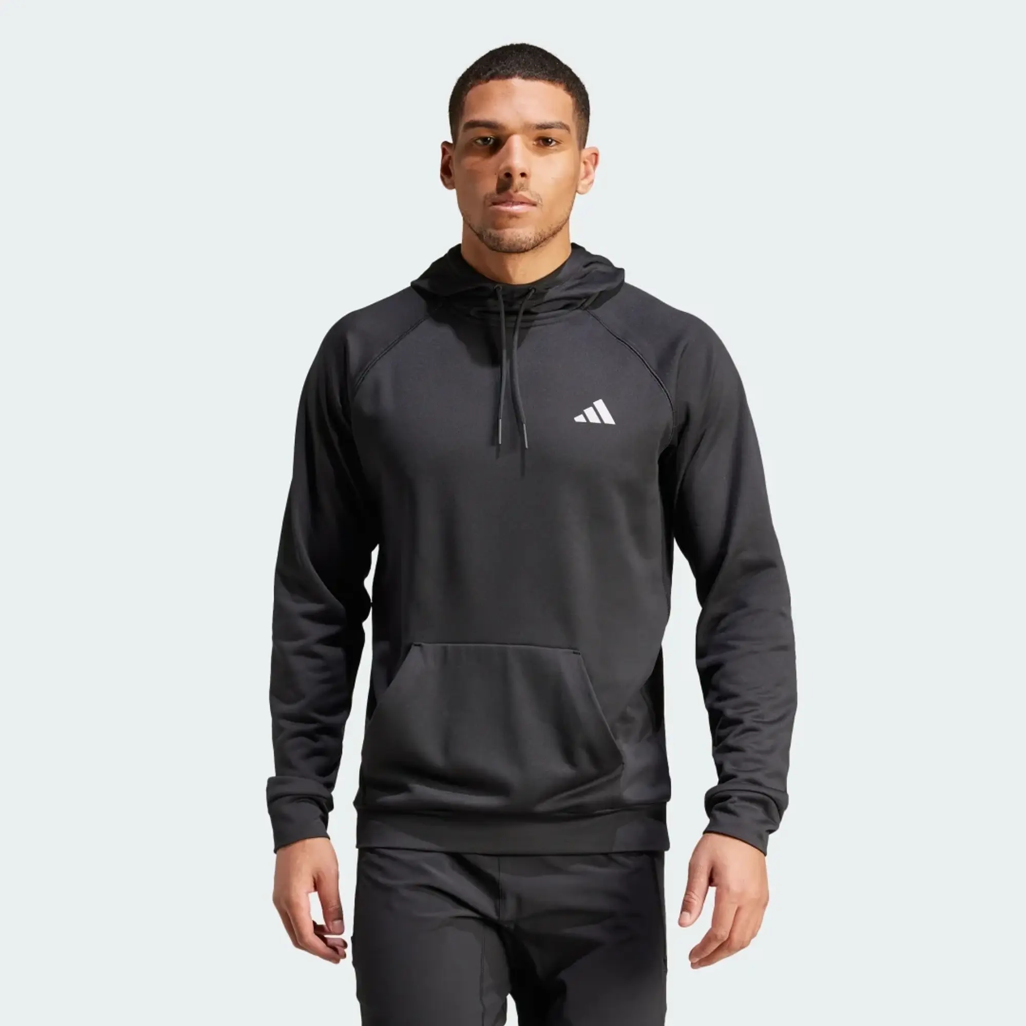Adidas Game And Go Small Logo 3 Stripes Hoodie  - Black