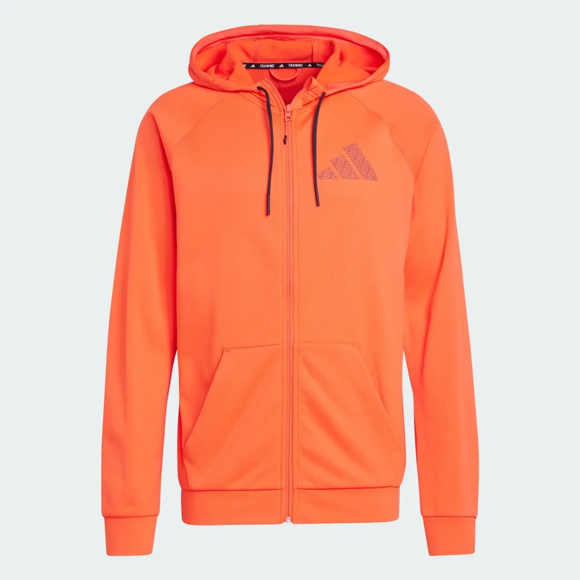 Adidas Game And Go Small Logo Full Zip Sweatshirt  - Orange