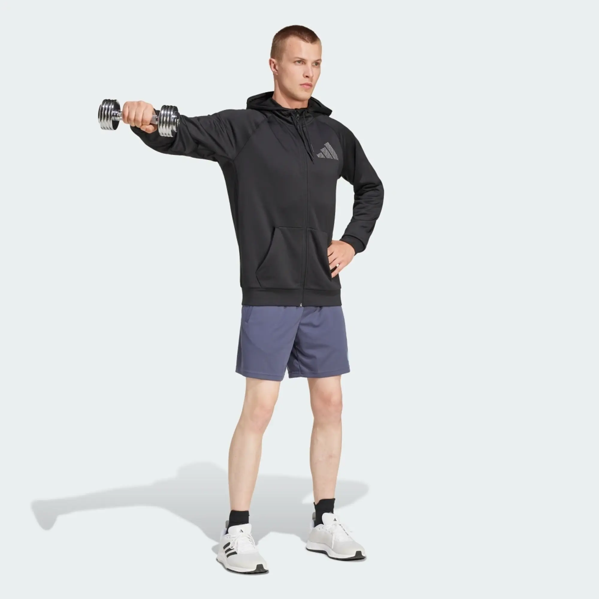 Adidas Game And Go Small Logo Full Zip Sweatshirt  - Black