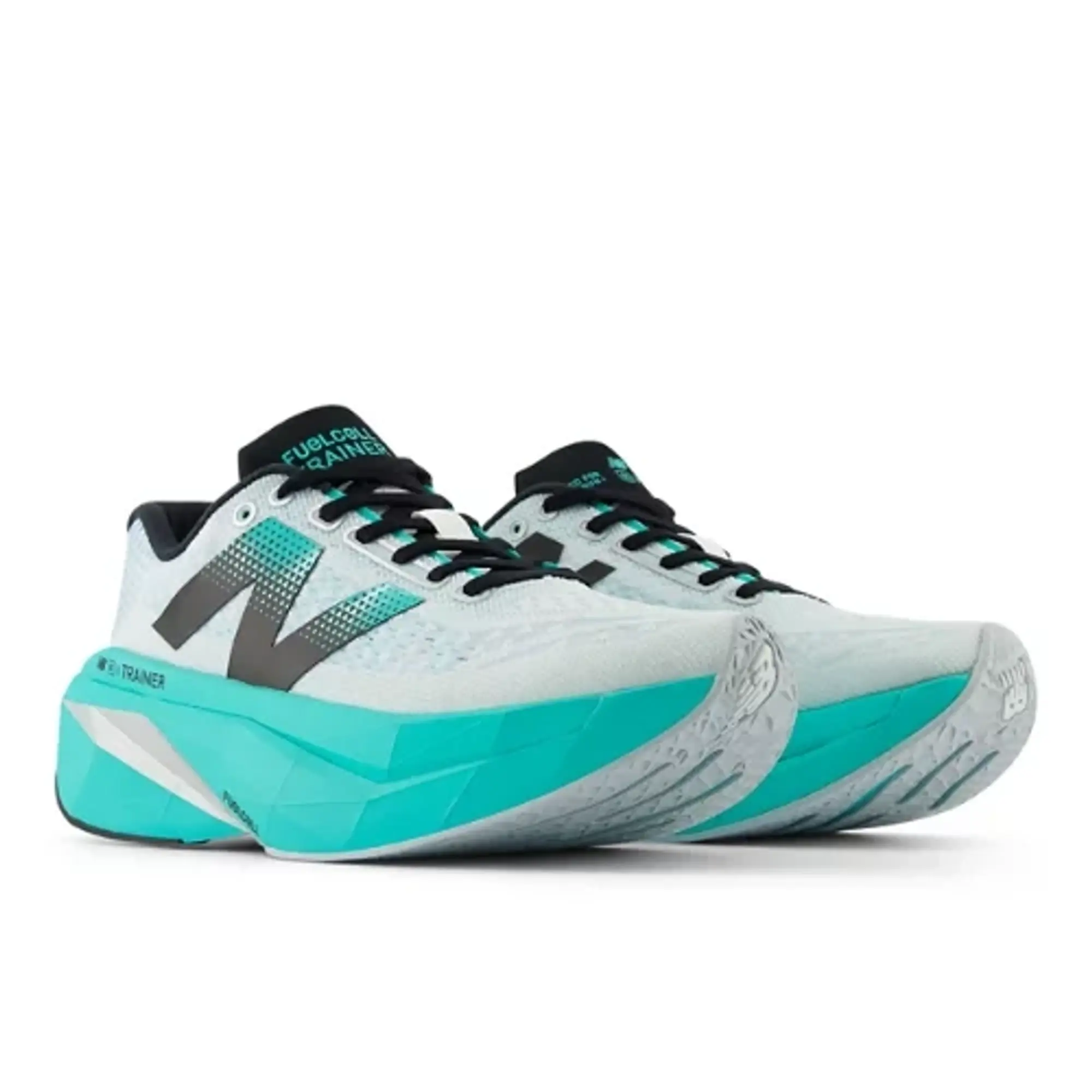 New Balance Women's FuelCell SuperComp Trainer v3 in White/Green/Grey/Blue Synthetic