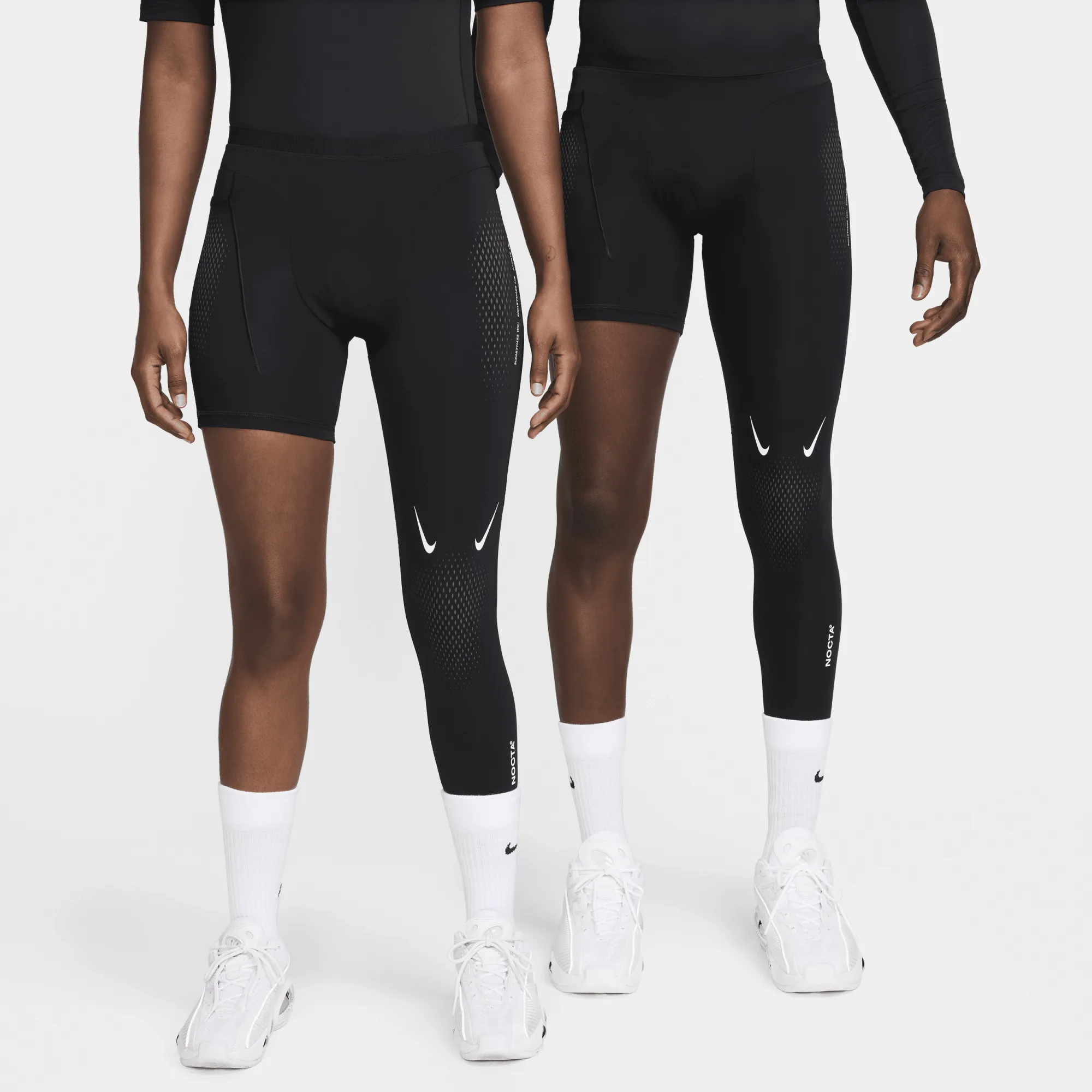 Nike NOCTA Men's Single-Leg Basketball Tights (Left) - Black
