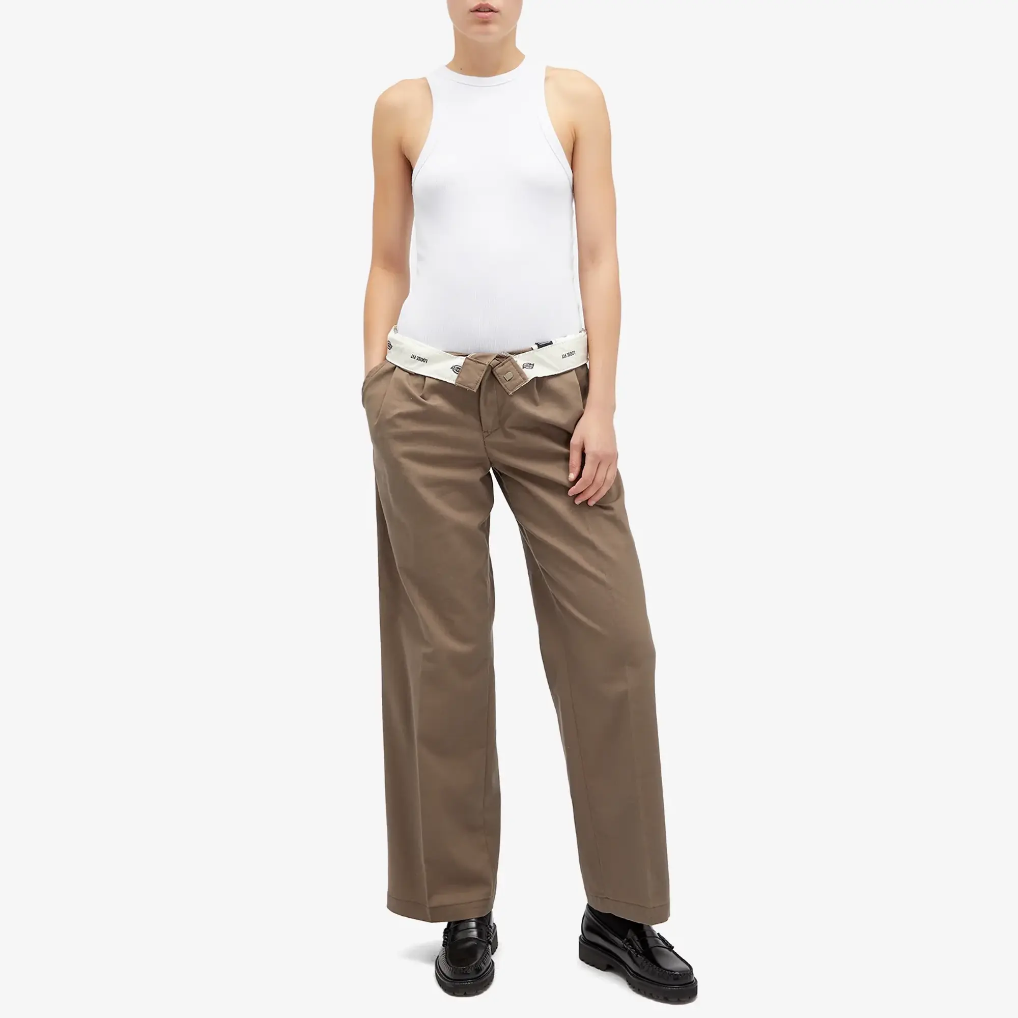 Dickies Women's Pleated Multi Pocket Work Pant Mushroom