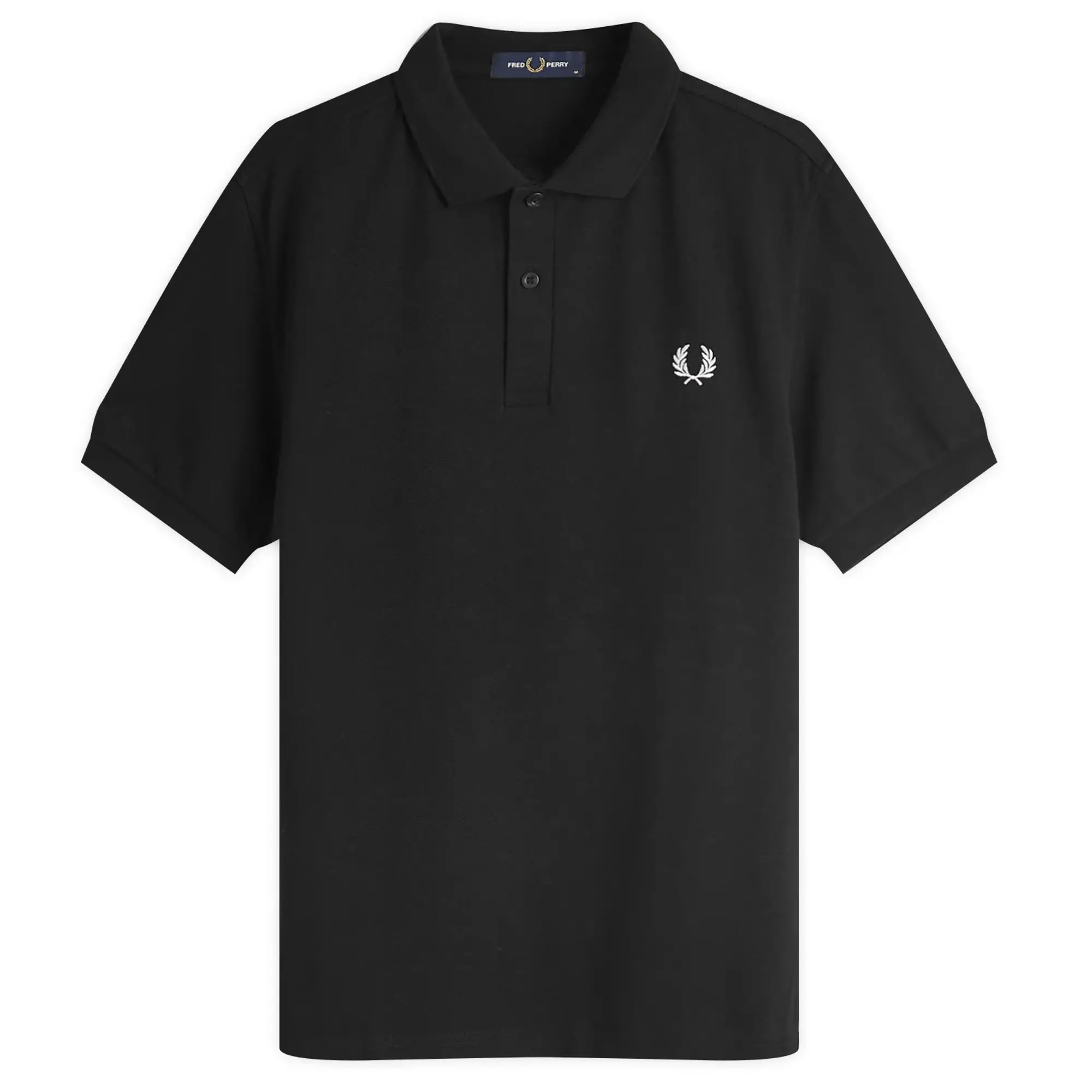 Fred Perry Men's Plain Polo Black/White