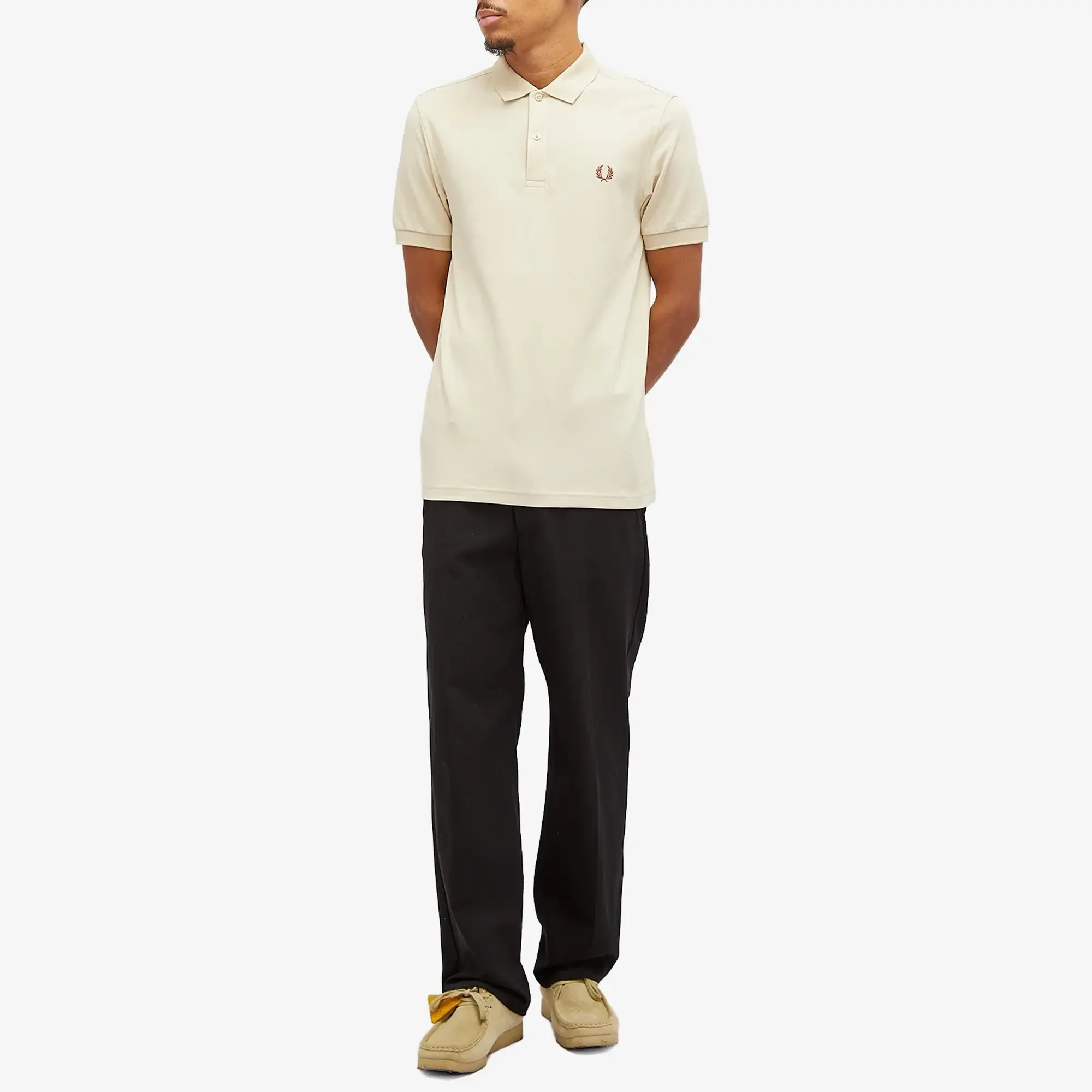 Fred Perry Polo Shirt In Light Beige-Neutral