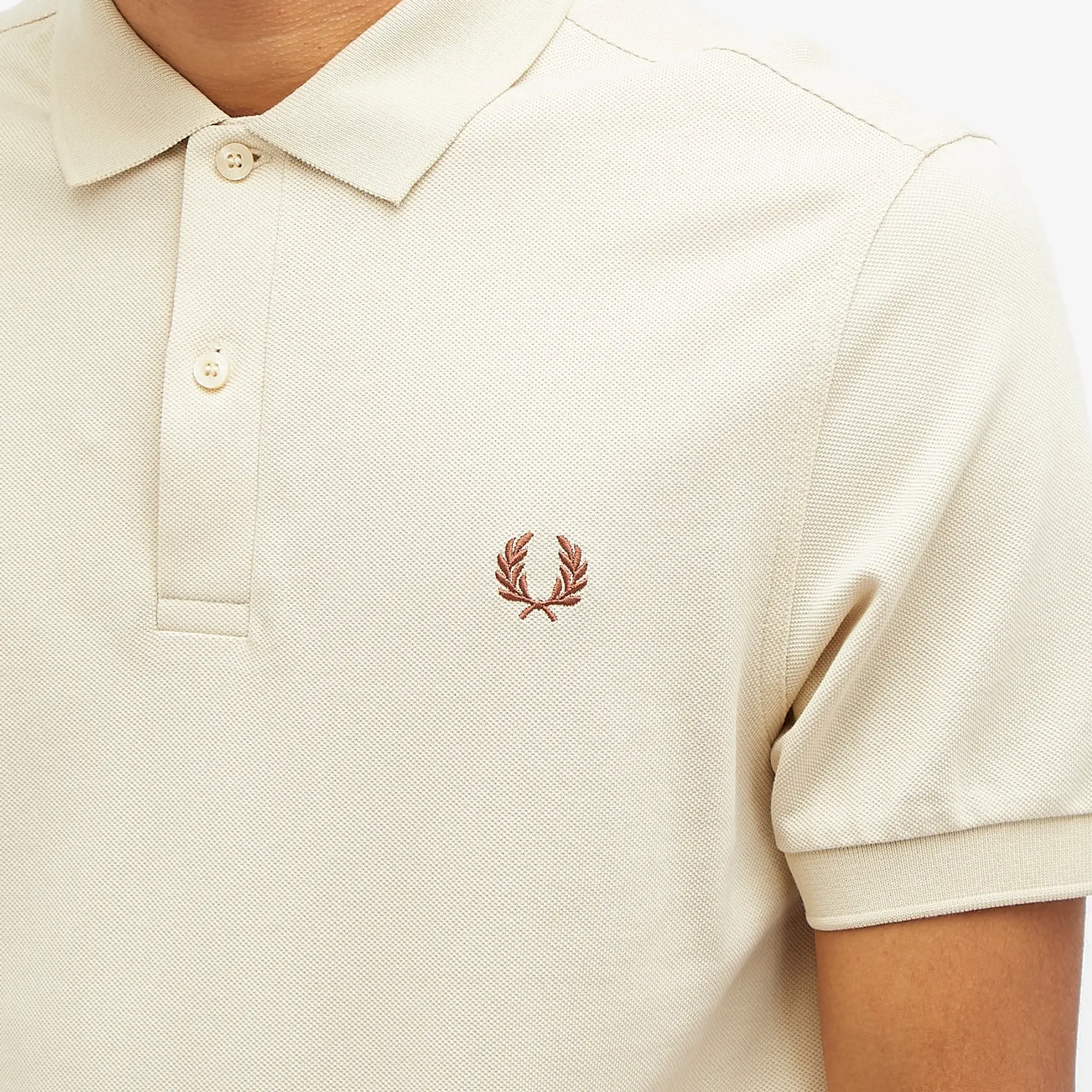 Fred Perry Polo Shirt In Light Beige-Neutral