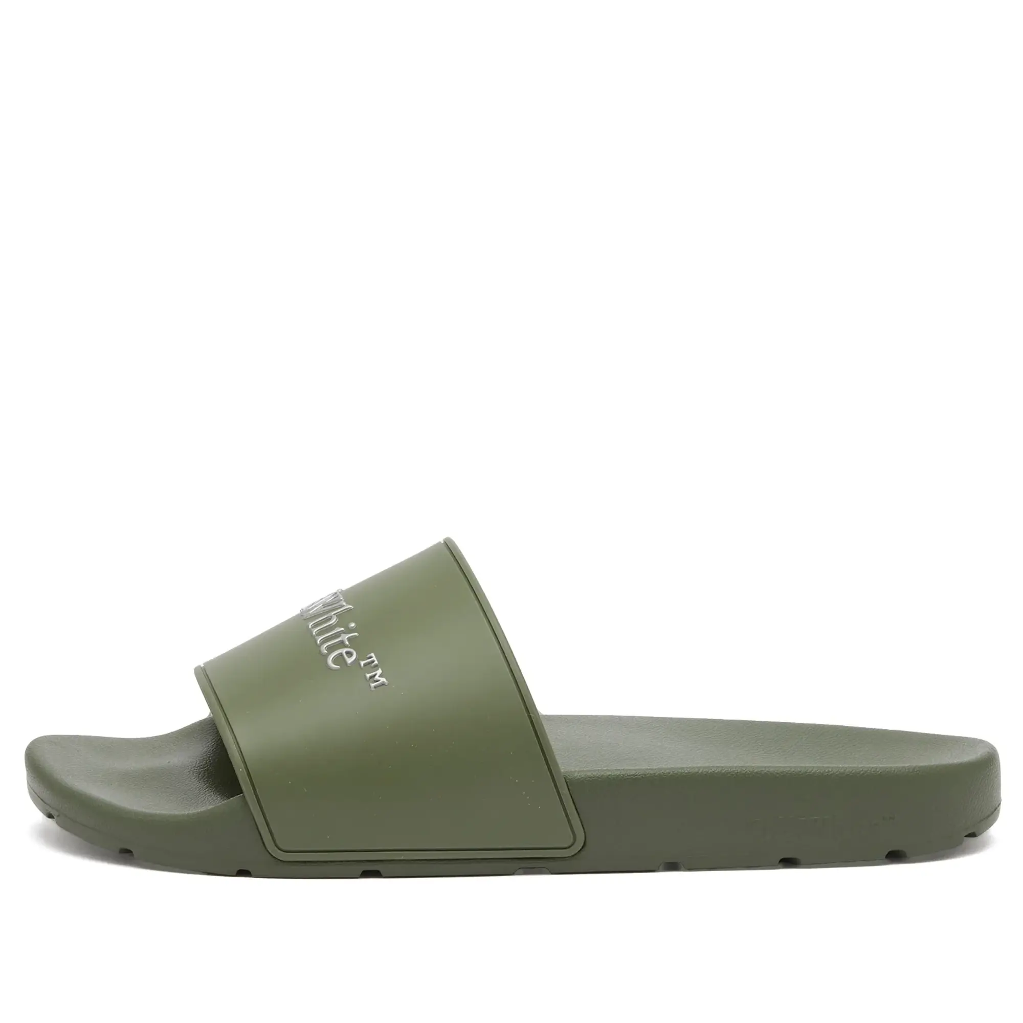 Off-White Men's Bookish Sliders Silver