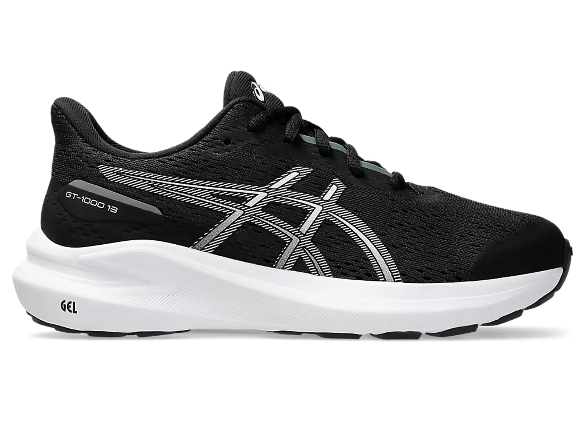 ASICS GT-1000 13 GS Stability Running Shoe Kids - Black, White