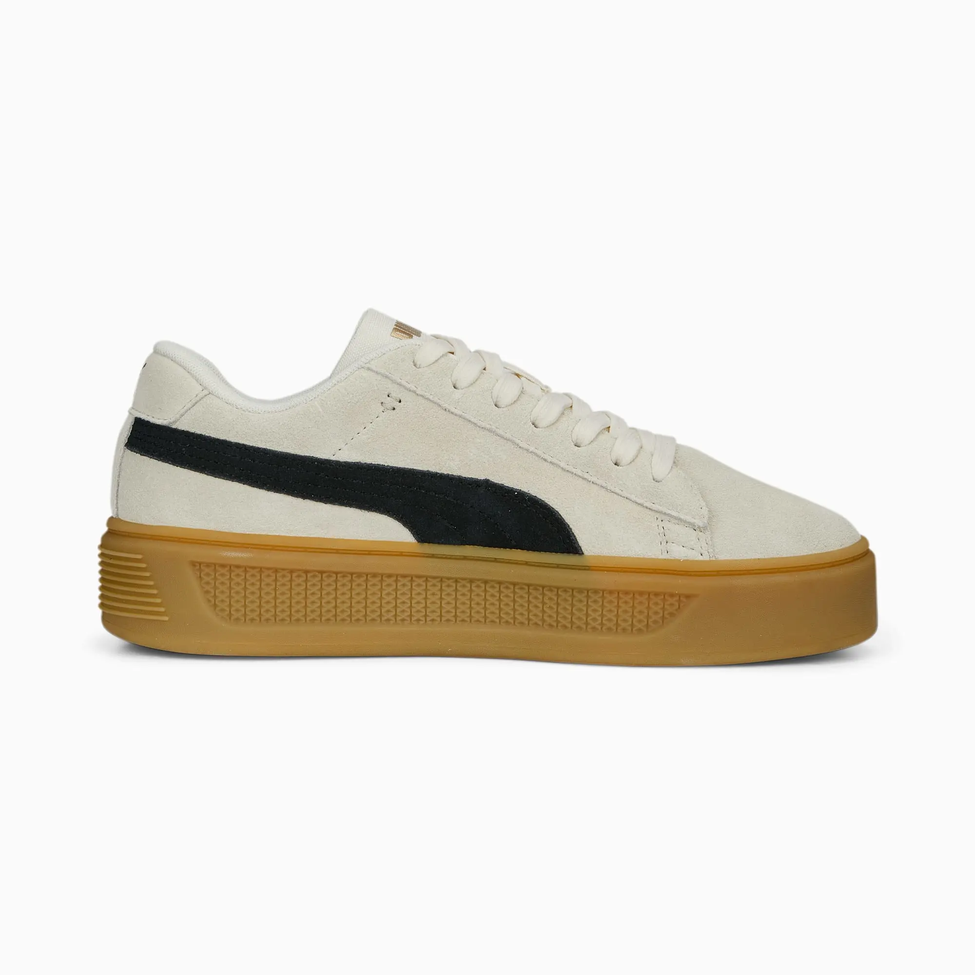 PUMA Smash Platform V3 Suede Trainers, Pristine/Black