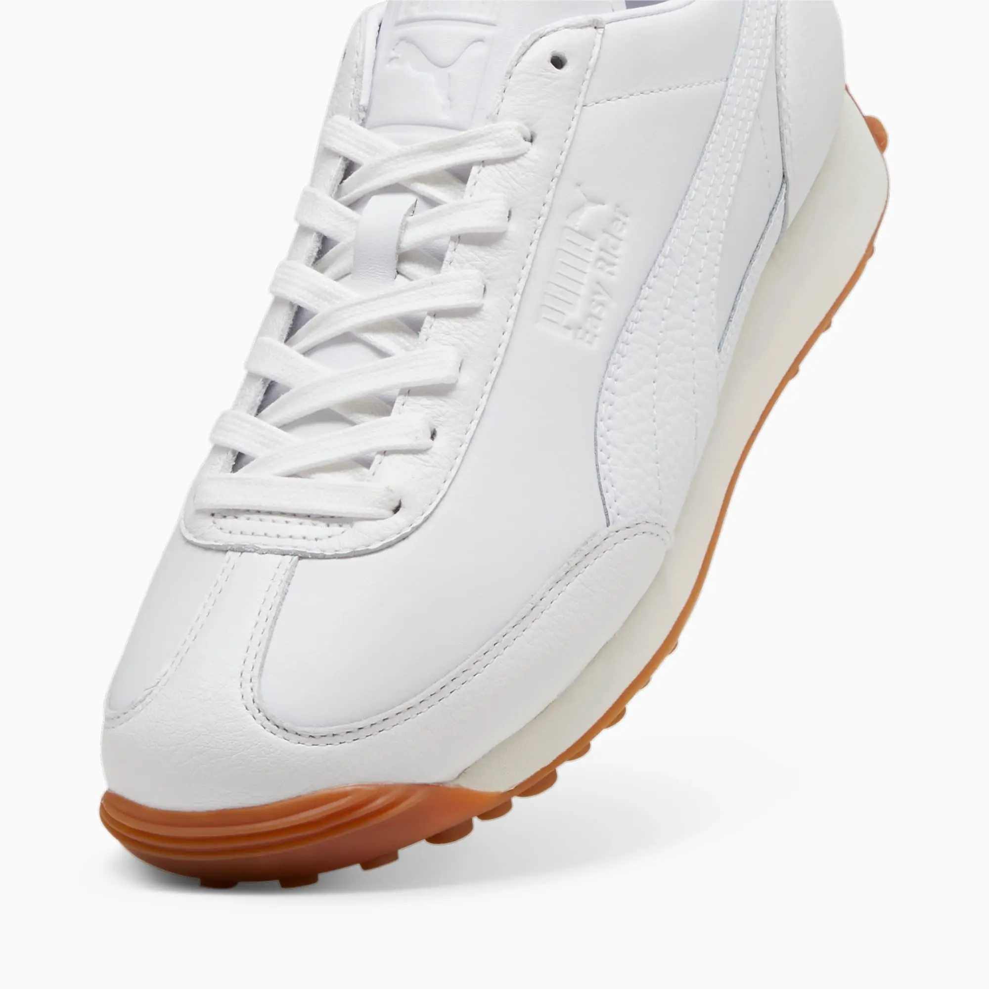 PUMA Easy Rider Leather Sneakers Unisex, White/Frosted Ivory