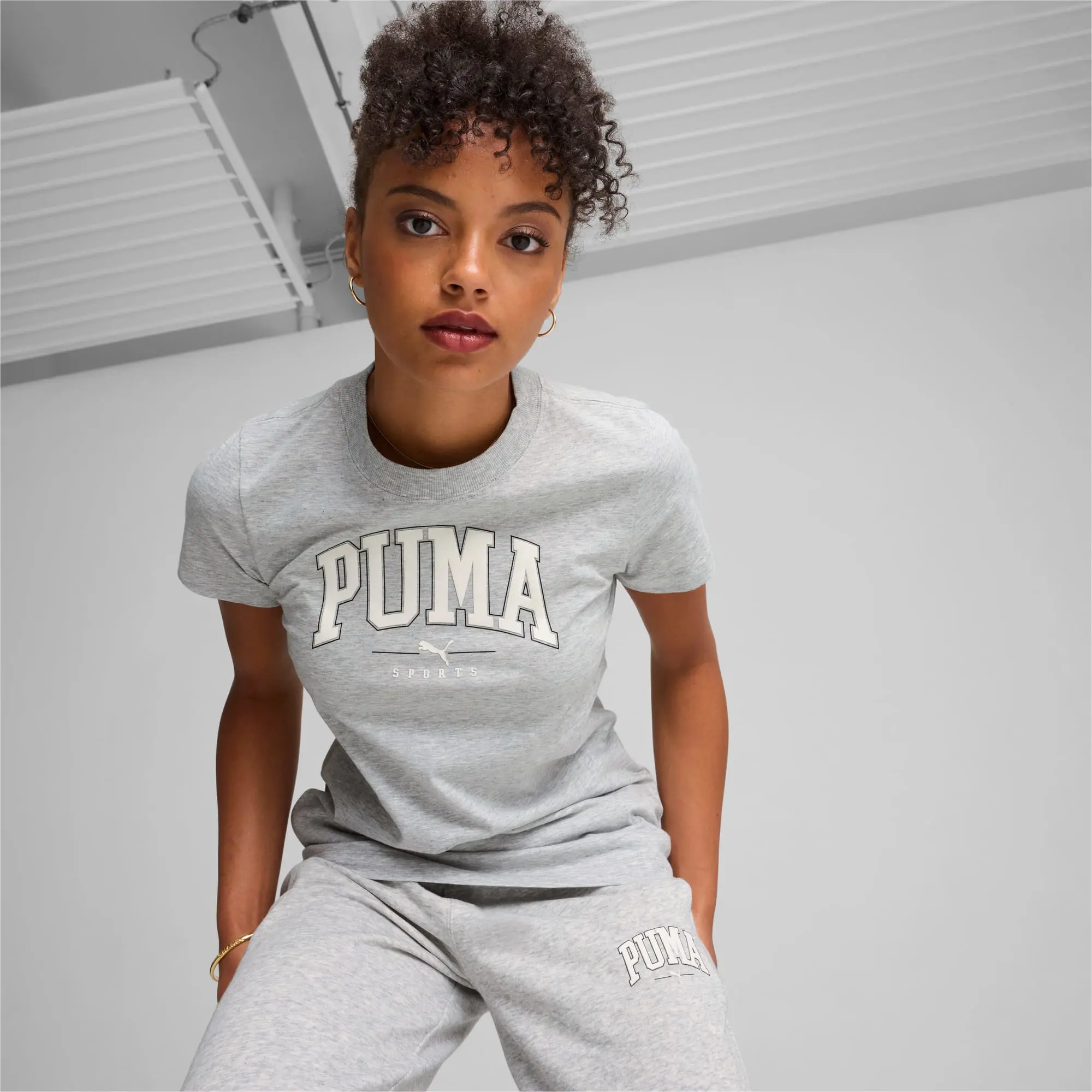 Puma SQUAD Graphic Womens T-shirt - Grey