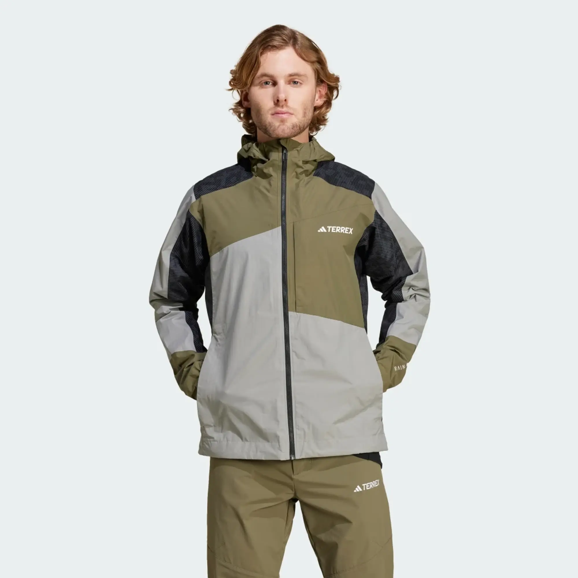 Jacket Adidas Xperior Hybrid Rain.Rdy Jacket Ch Solid Grey/ Olive Strata/ Carbon Xxl