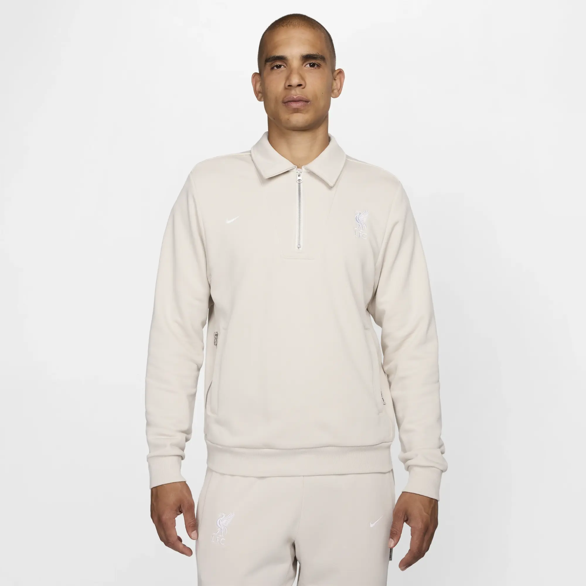 Nike Liverpool Shirt Dri-Fit Standard Issue 1/4 Zip - White - ['White']