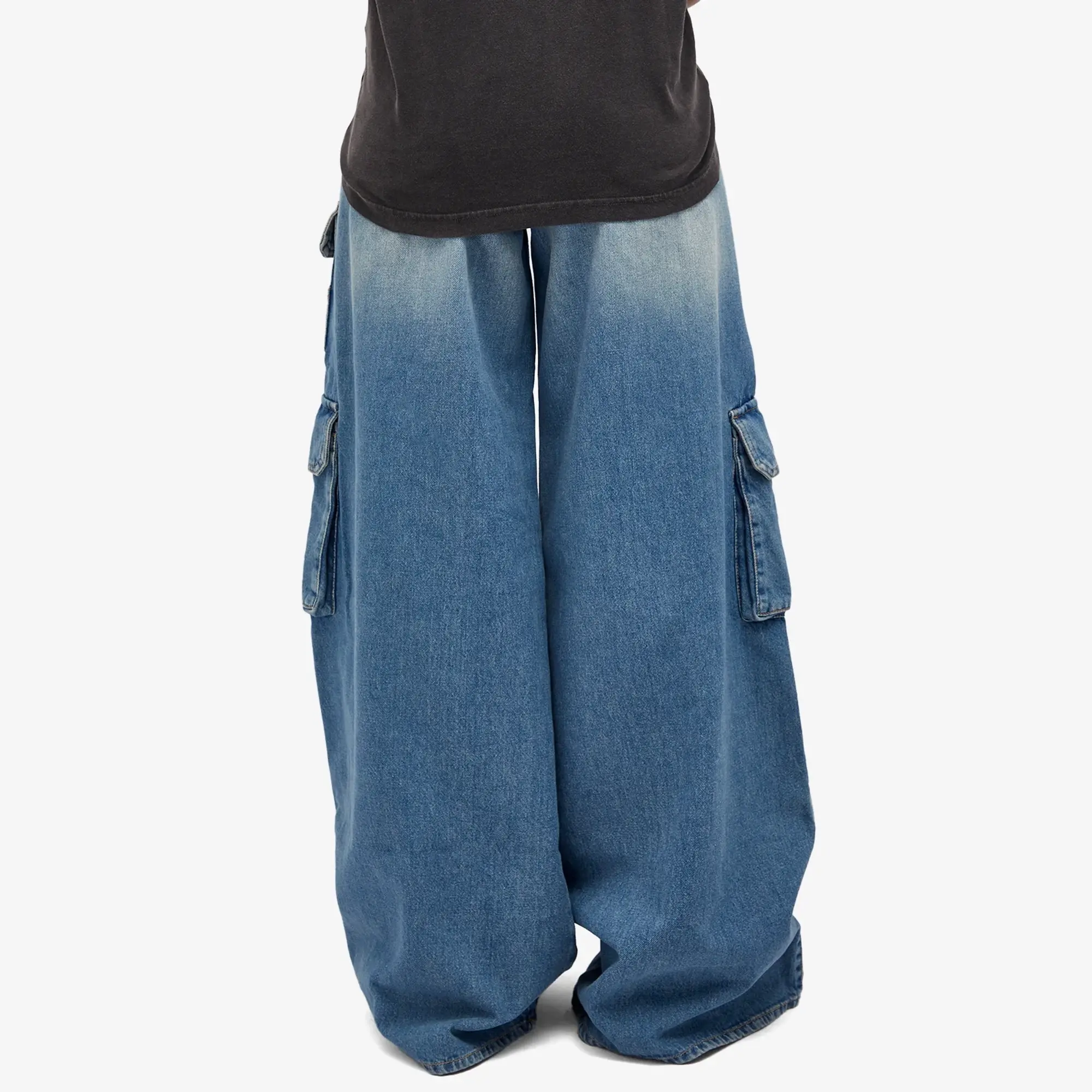 Off-White Women's Cargo Wide Pants Blue