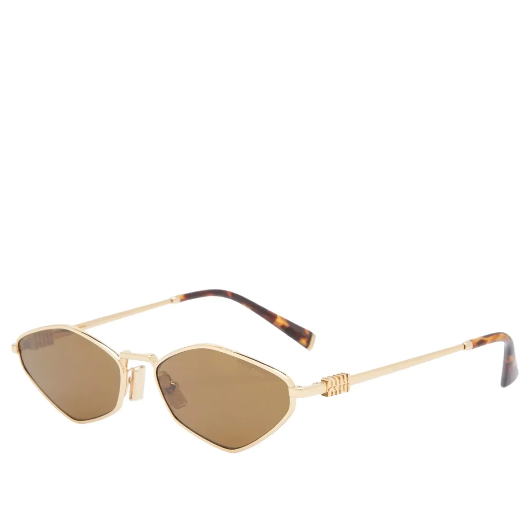 Miu Miu Eyewear Women's 56ZS Sunglasses Gold/Dark Brown