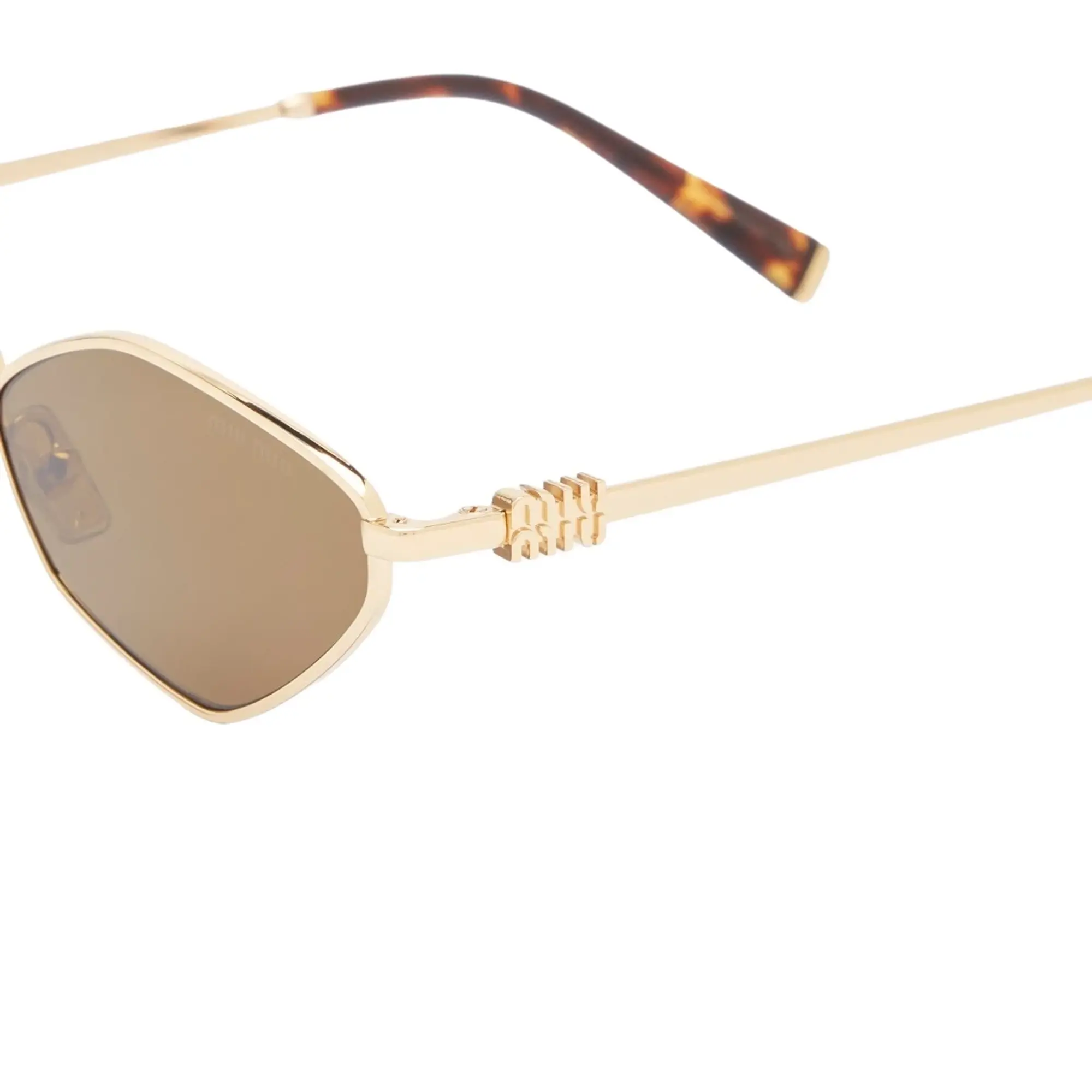 Miu Miu Eyewear Women's 56ZS Sunglasses Gold/Dark Brown