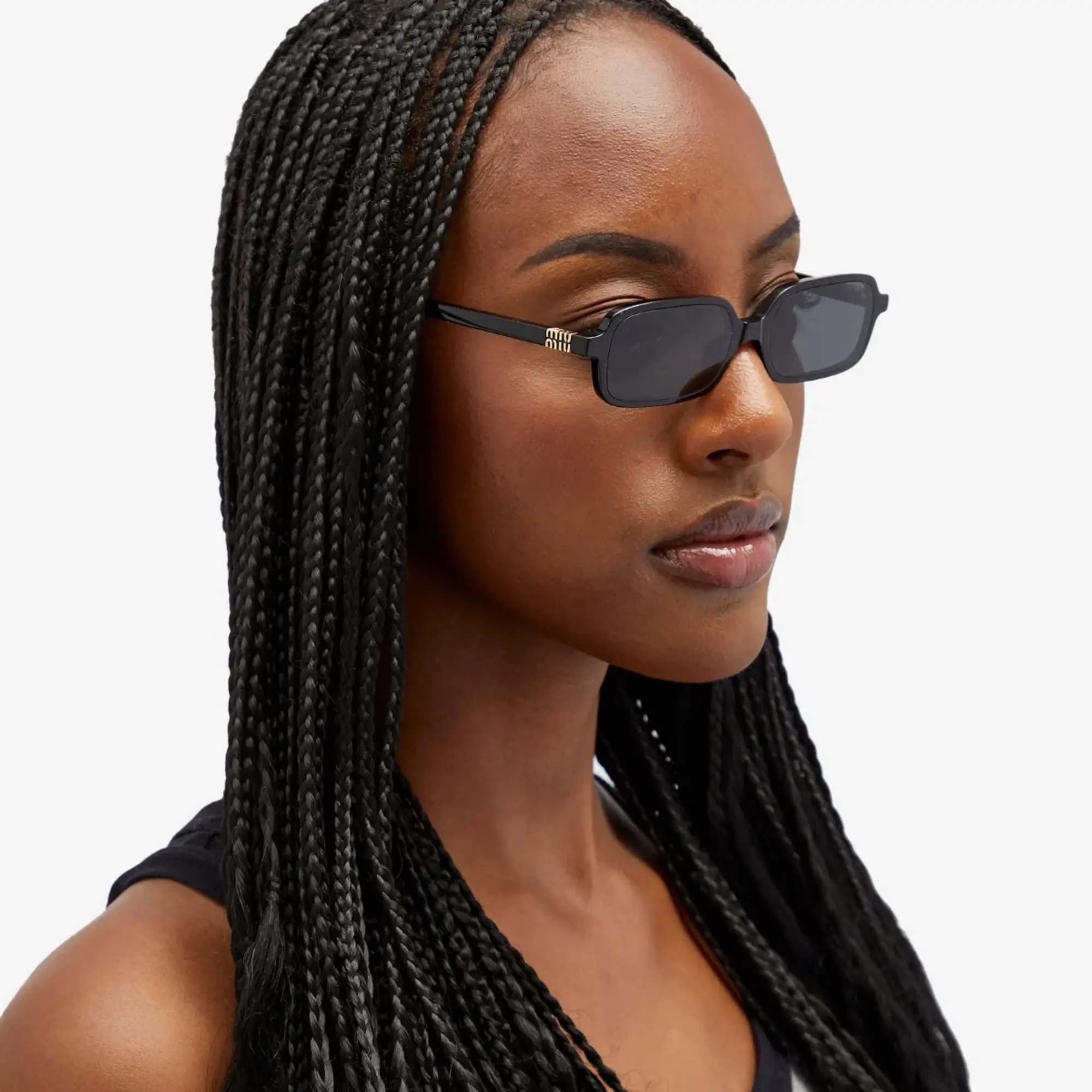 Miu Miu Eyewear Women's 11ZS Sunglasses Black/Dark Grey