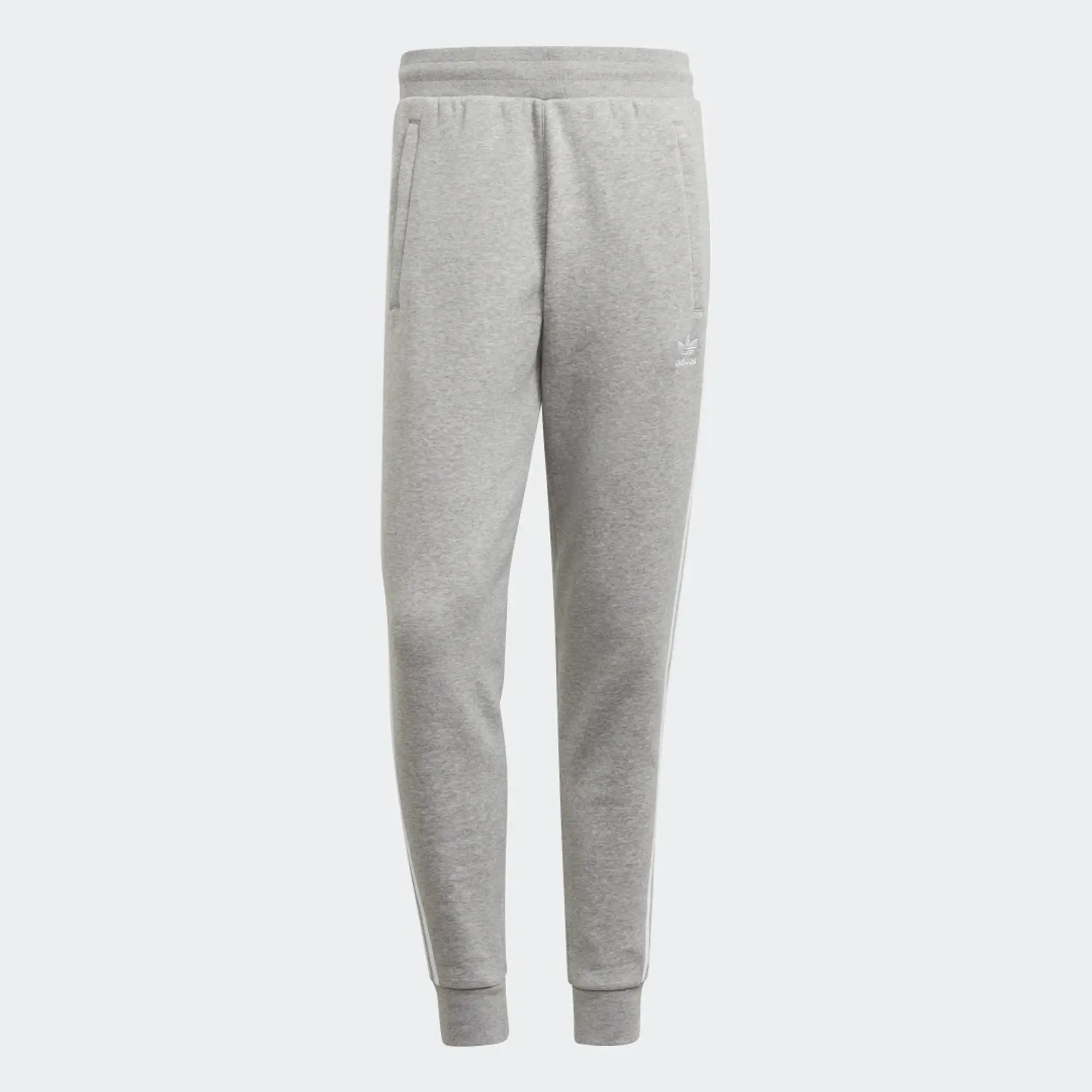 Adidas Originals Adicolor Three Stripe Skinny Joggers In Grey Heather