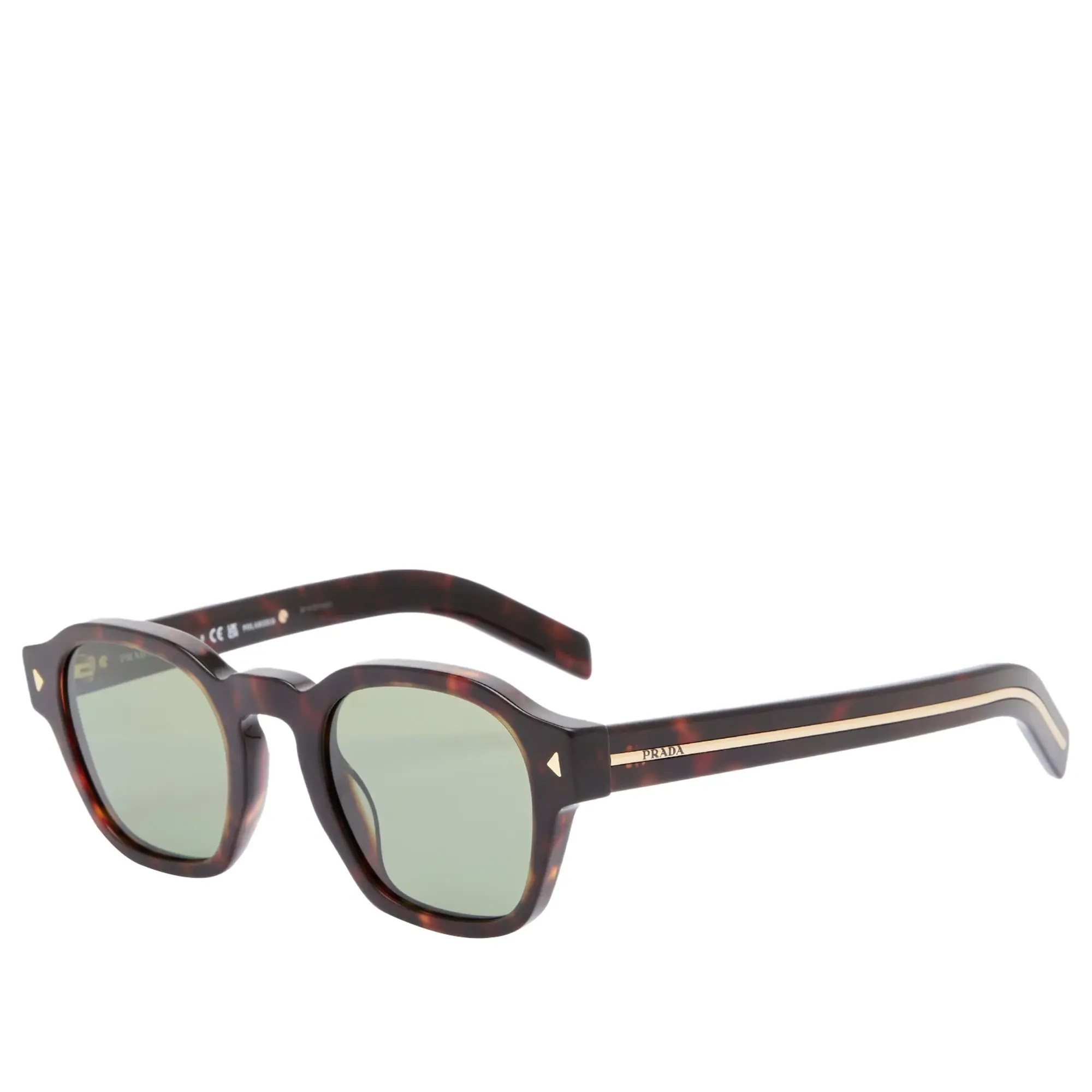 Prada Eyewear Men's A16S Sunglasses Tortoise/Green