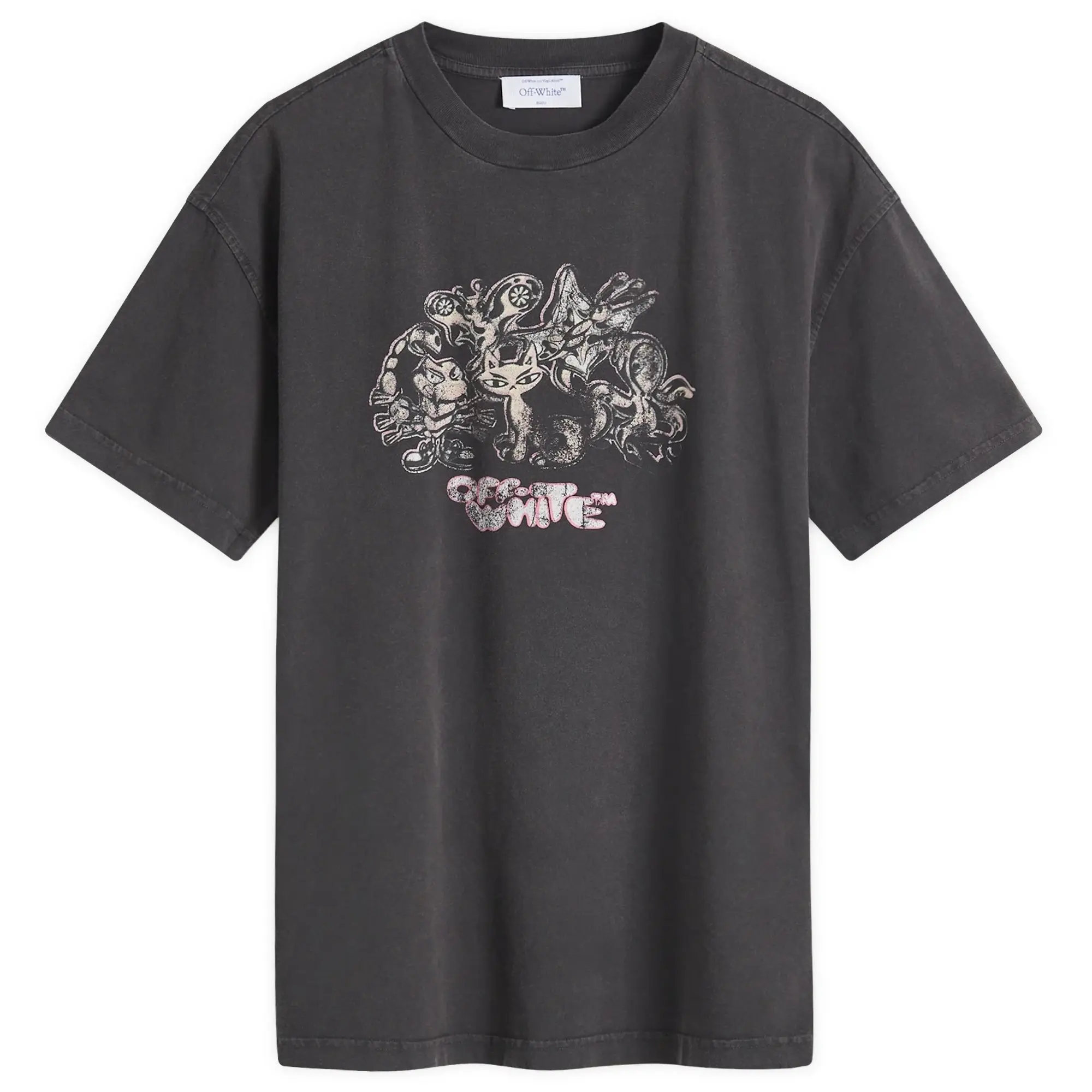 Off-White Women's Washed Characters T-Shirt Black