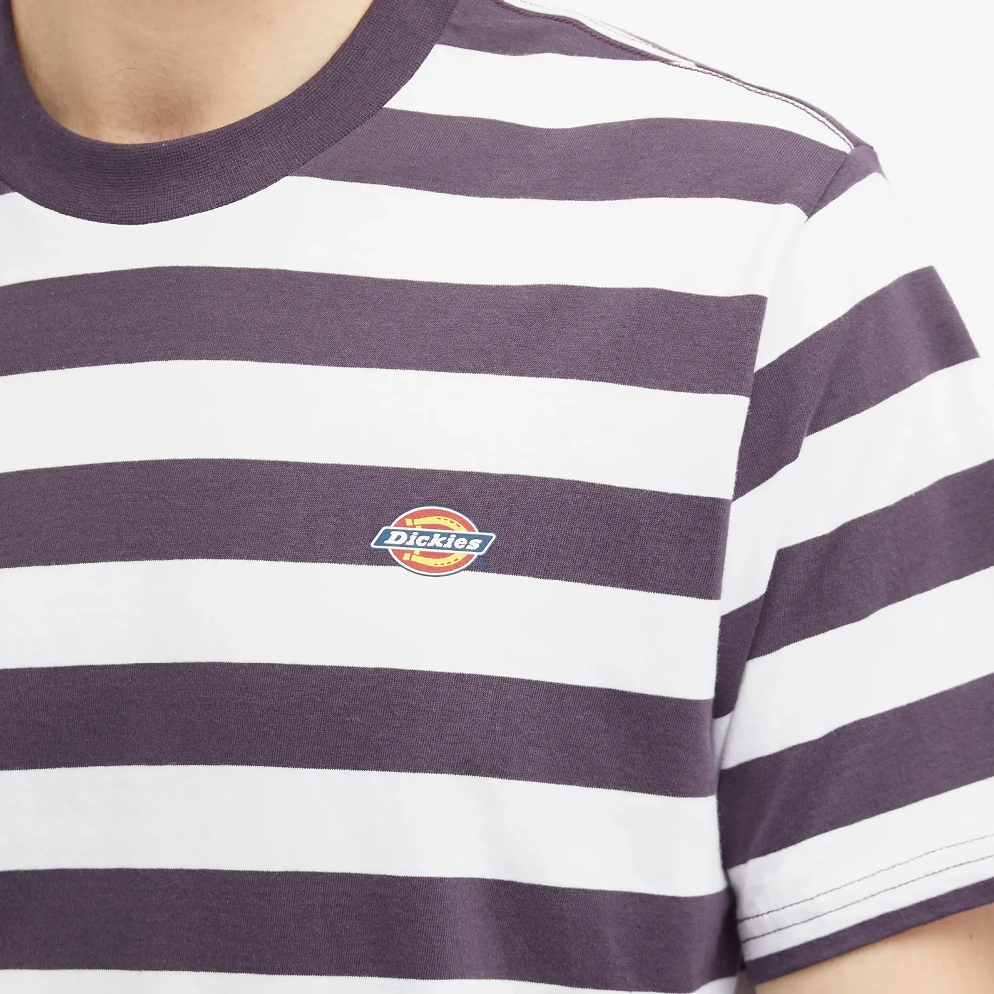 Dickies Men's Rivergrove Stripe T-Shirt Plum Perfect