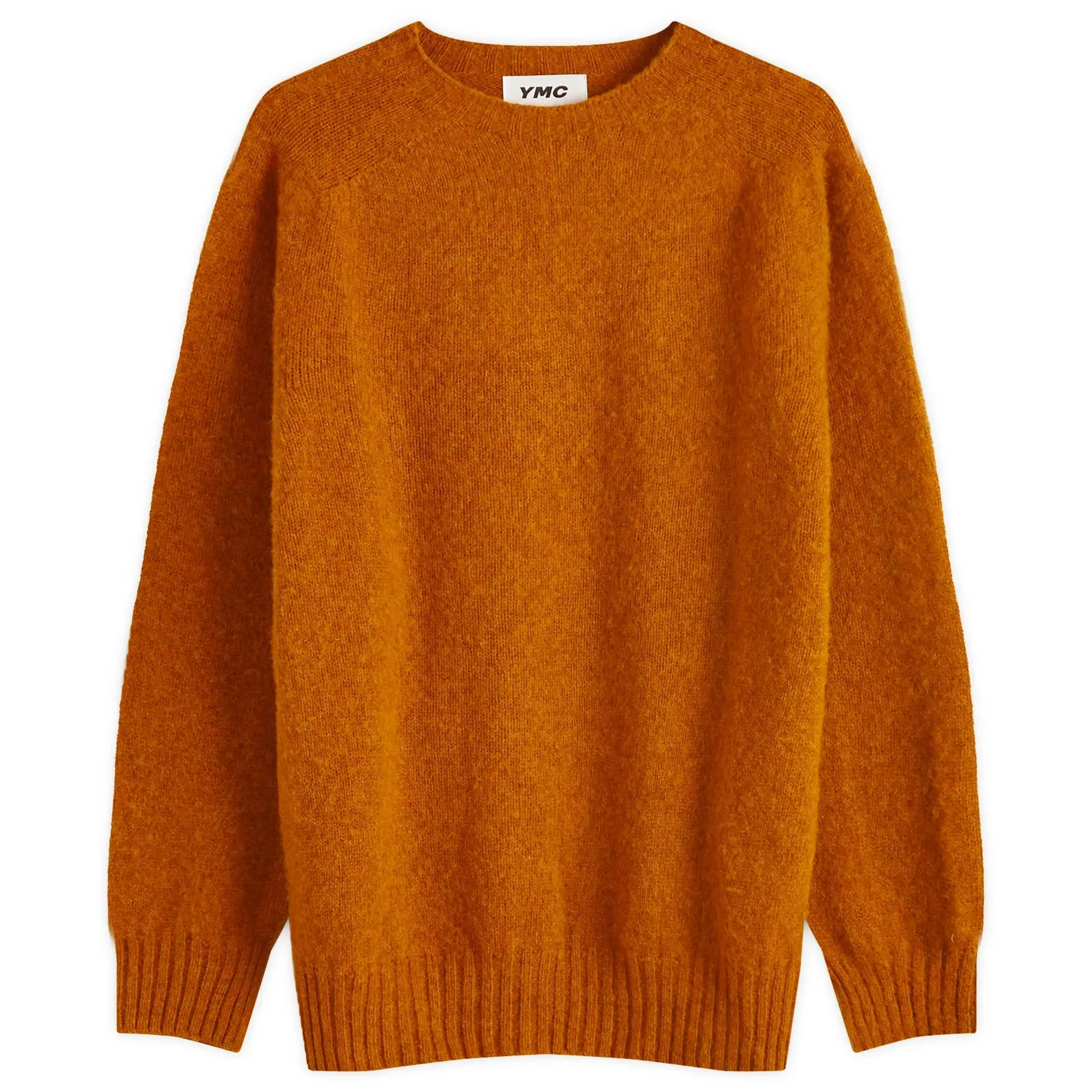 YMC Men's Suedehead Crew Knit Orange