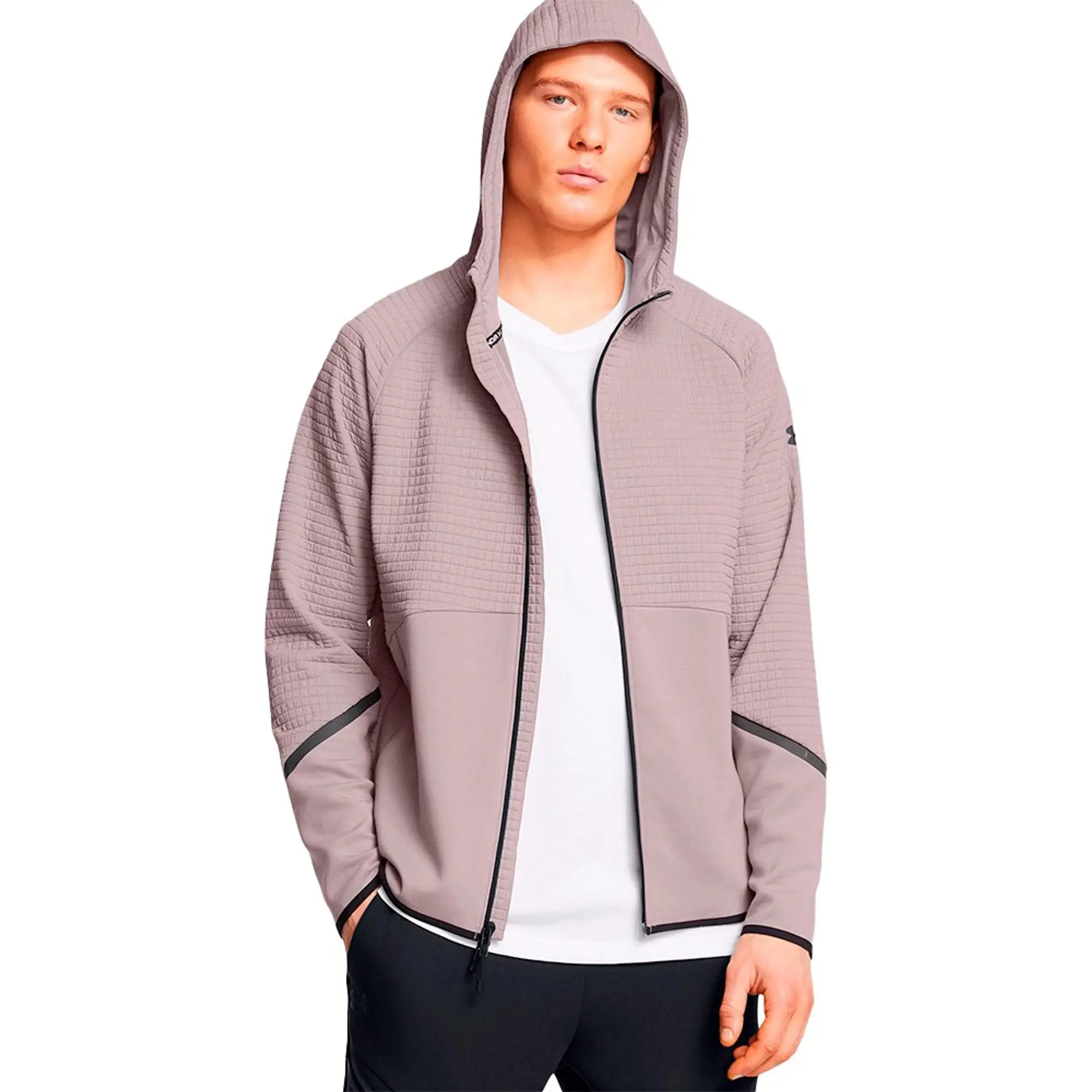 Under Armour Unstoppable Fleece Textured Full Zip Sweatshirt  - Grey