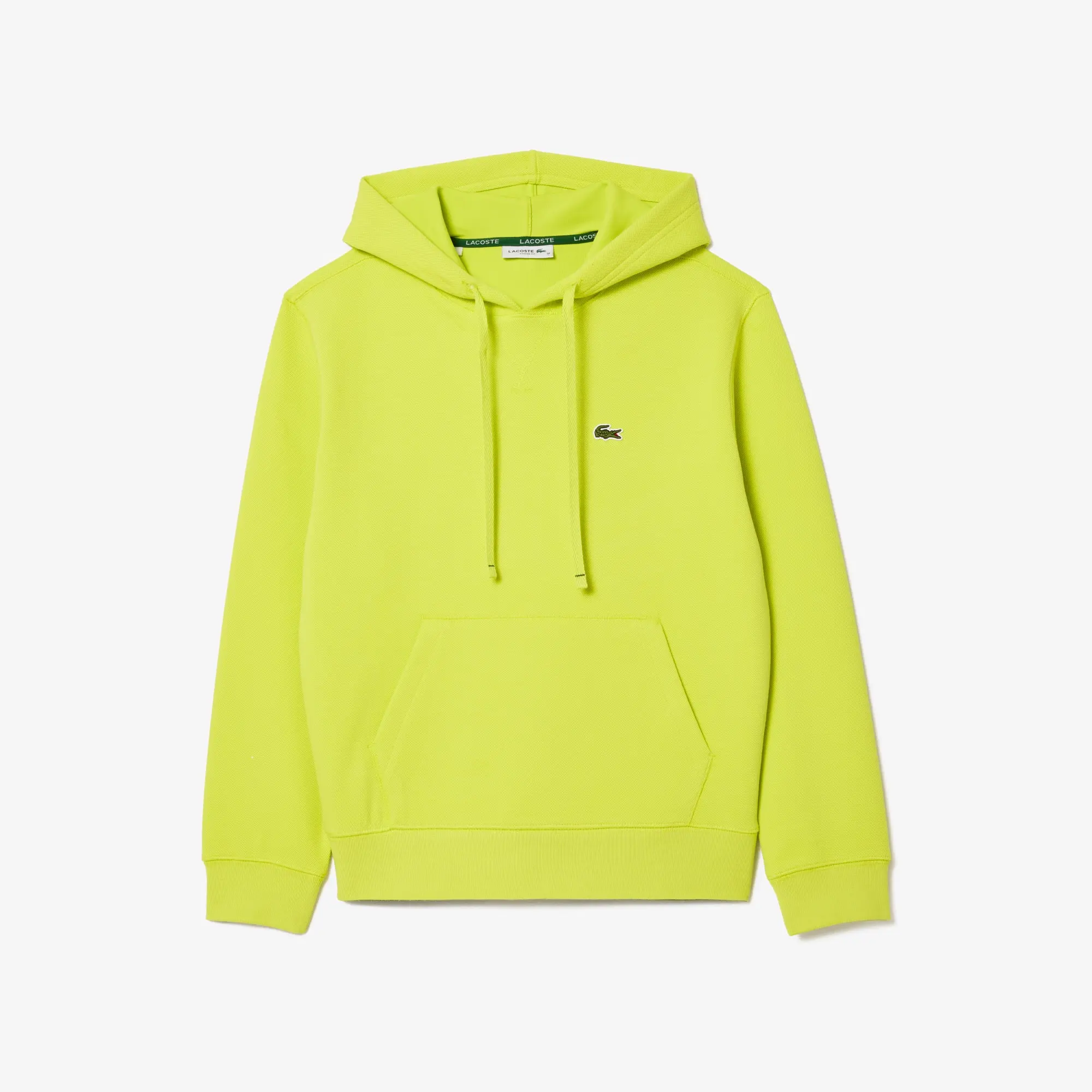 Lacoste Relaxed Fit Piqué Hoodie - Yellow