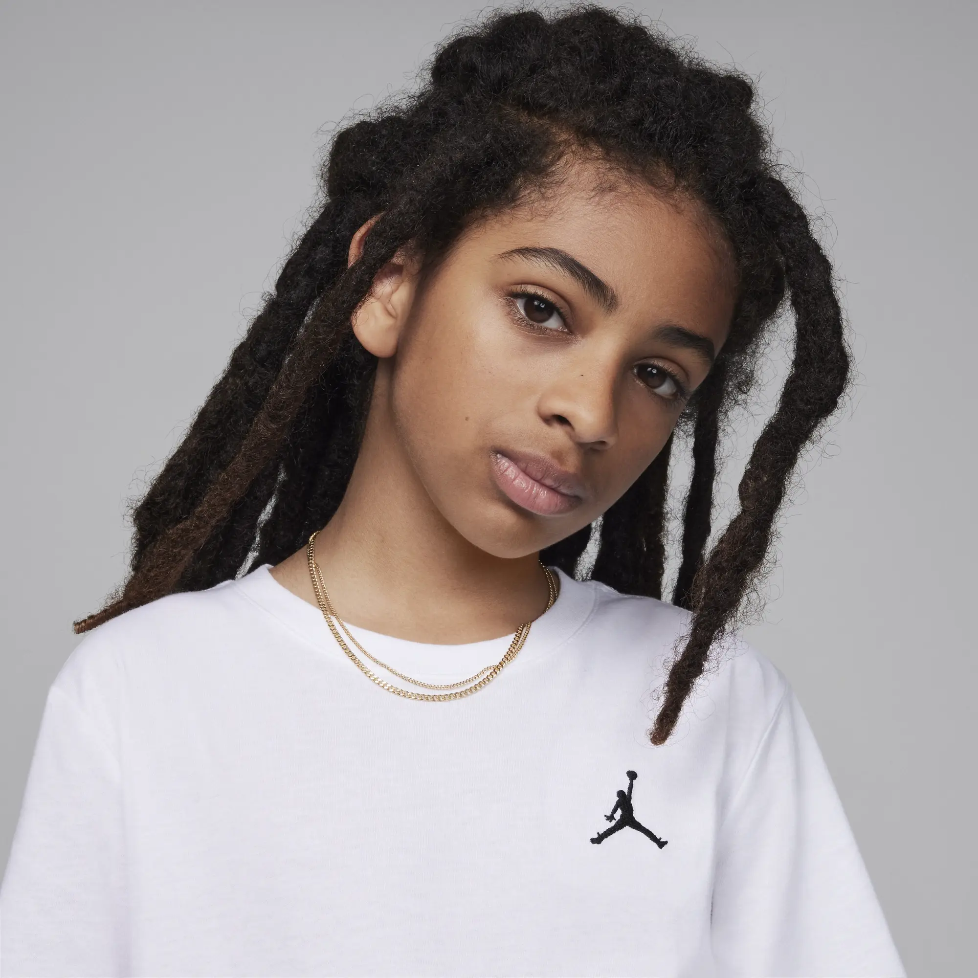 Nike Jordan Older Kids' Jumpman Air Embroidered T-Shirt - White