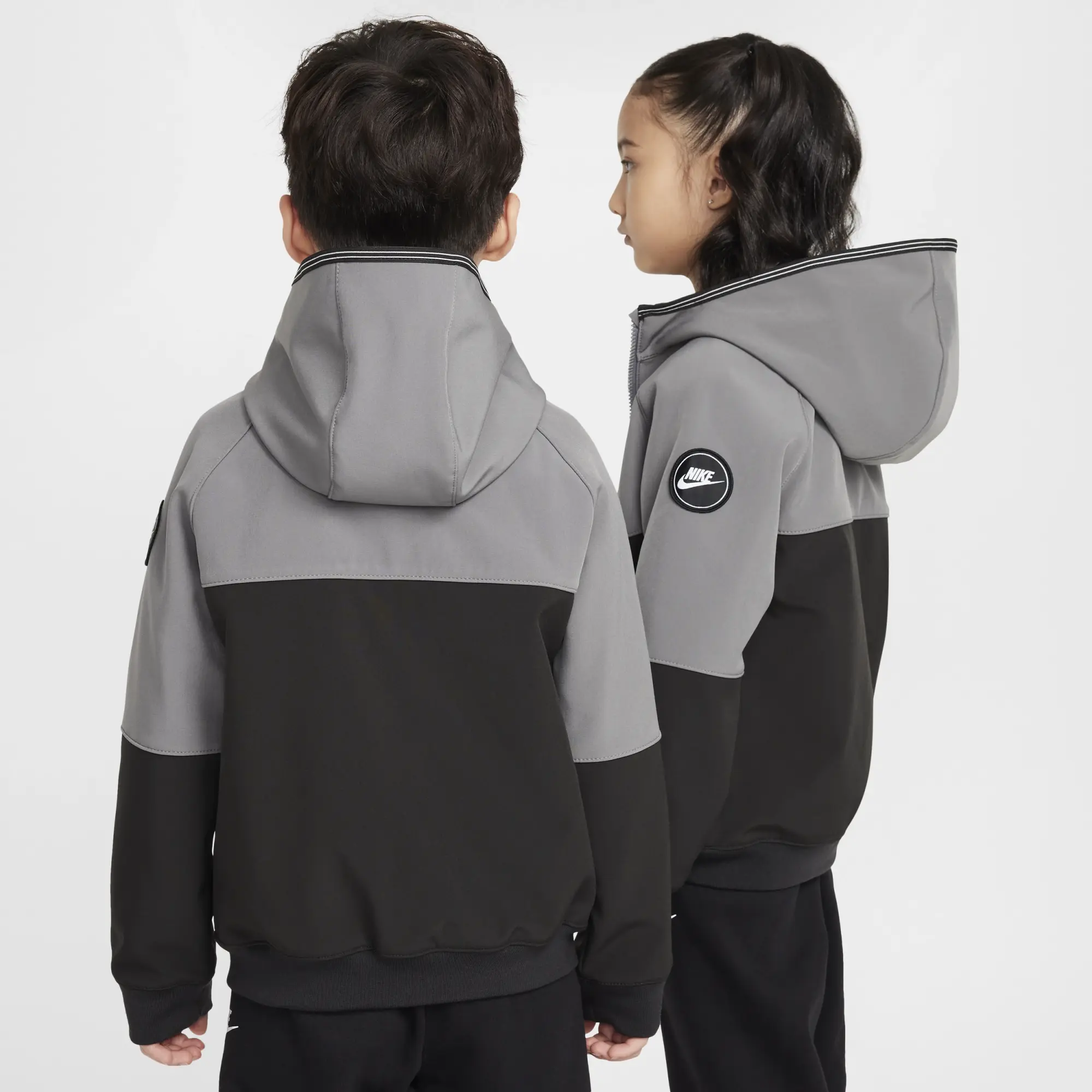 Nike Younger Kids' Futura Softshell Jacket - Grey - Polyester