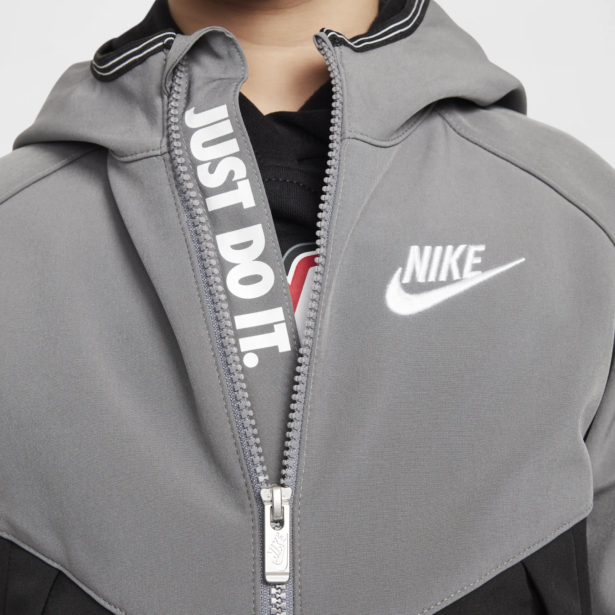 Nike Younger Kids' Futura Softshell Jacket - Grey - Polyester