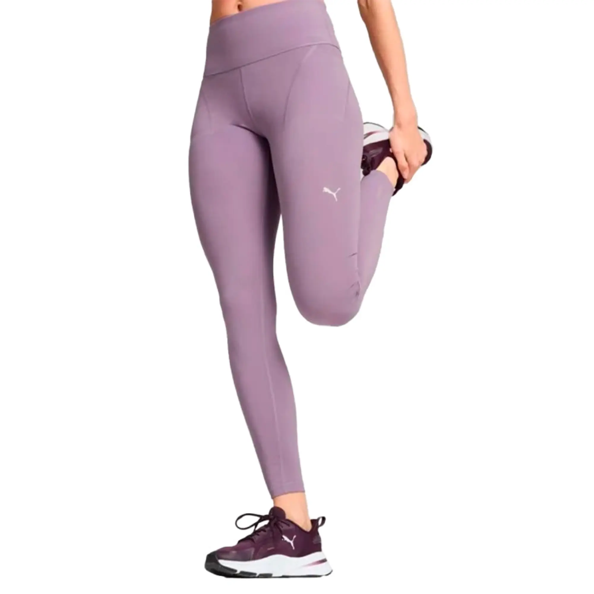 PUMA Cloudspun High Waisted Full-Length Tights - Pale Plum - Size: Extra Large