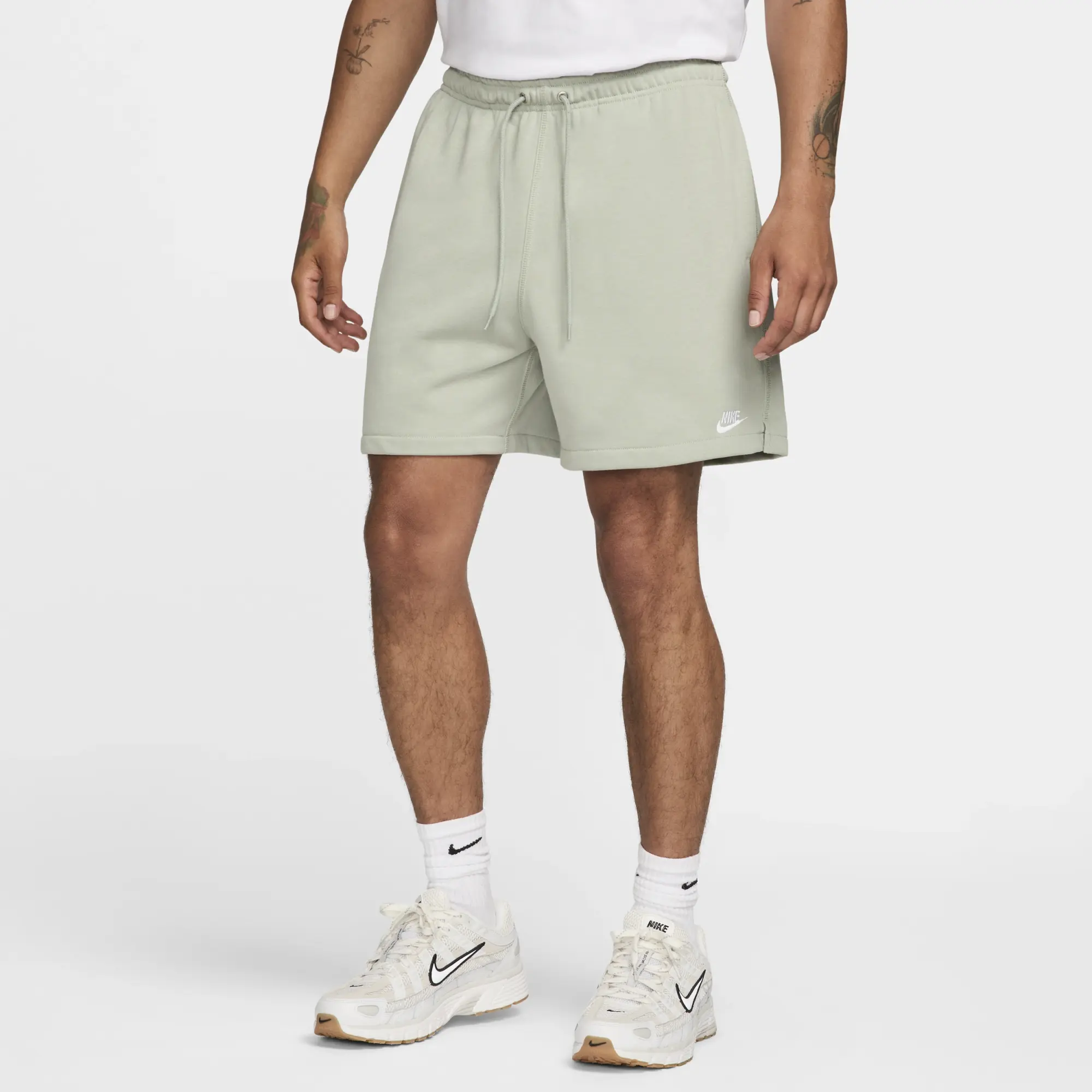 Nike Club Men's French Terry Flow Shorts - Green - Cotton/Polyester