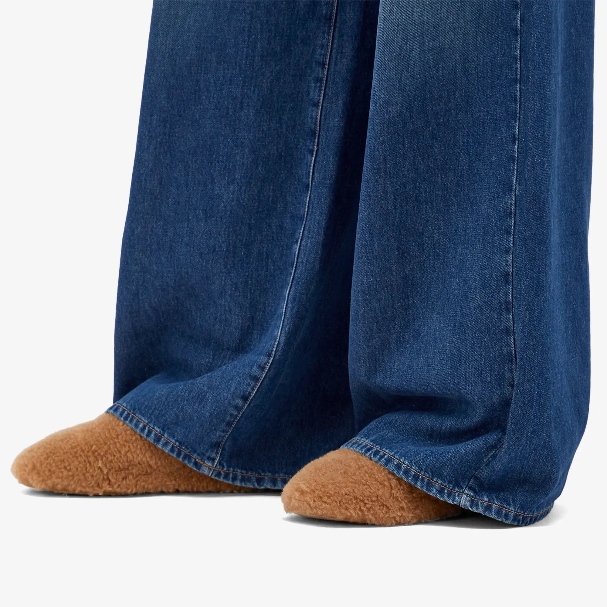 Max Mara Women's Shearling Teddy Slipper Camel