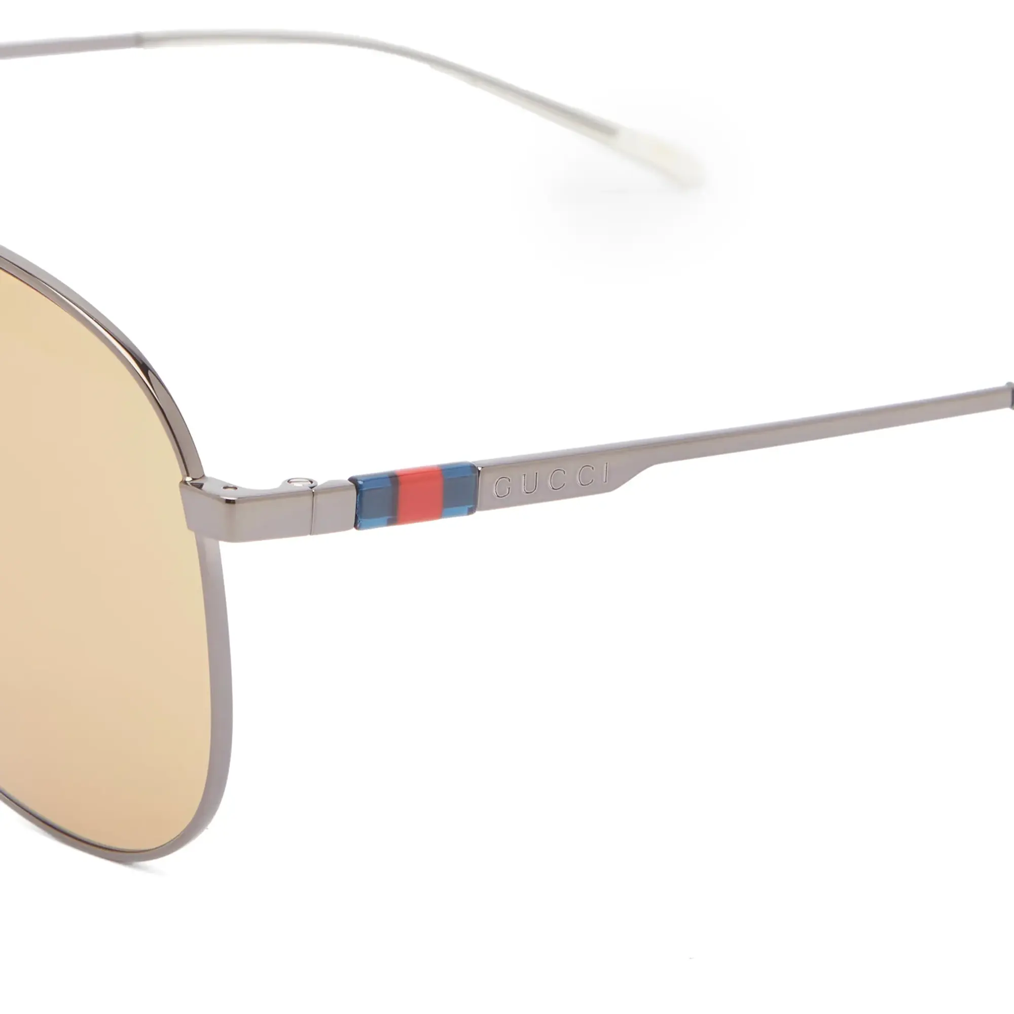 Gucci Men's GG1677S Sunglasses Ruthenium/Brown