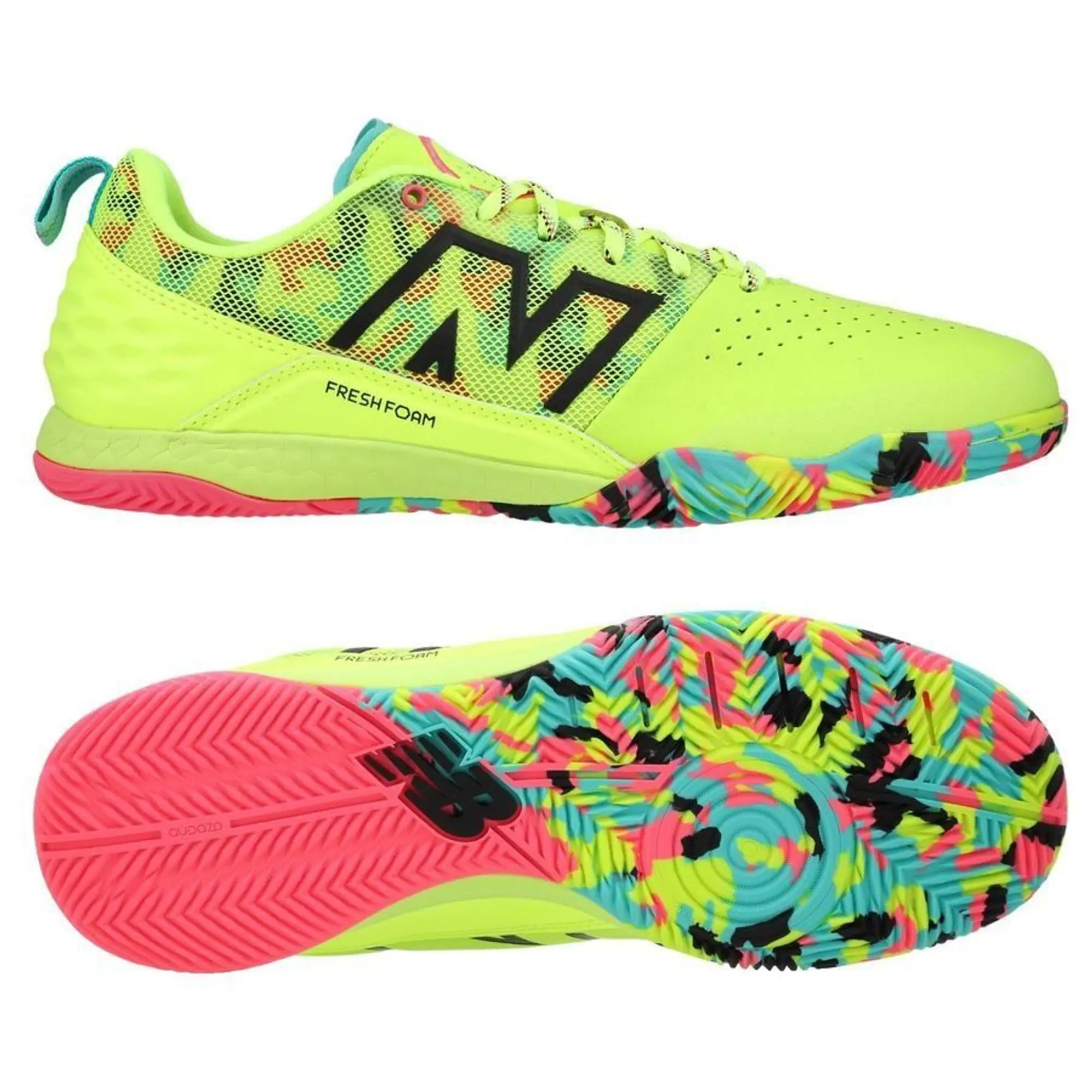 New Balance Unisex Audazo Pro IN V6 in Yellow/Purple/Black/Pink Synthetic