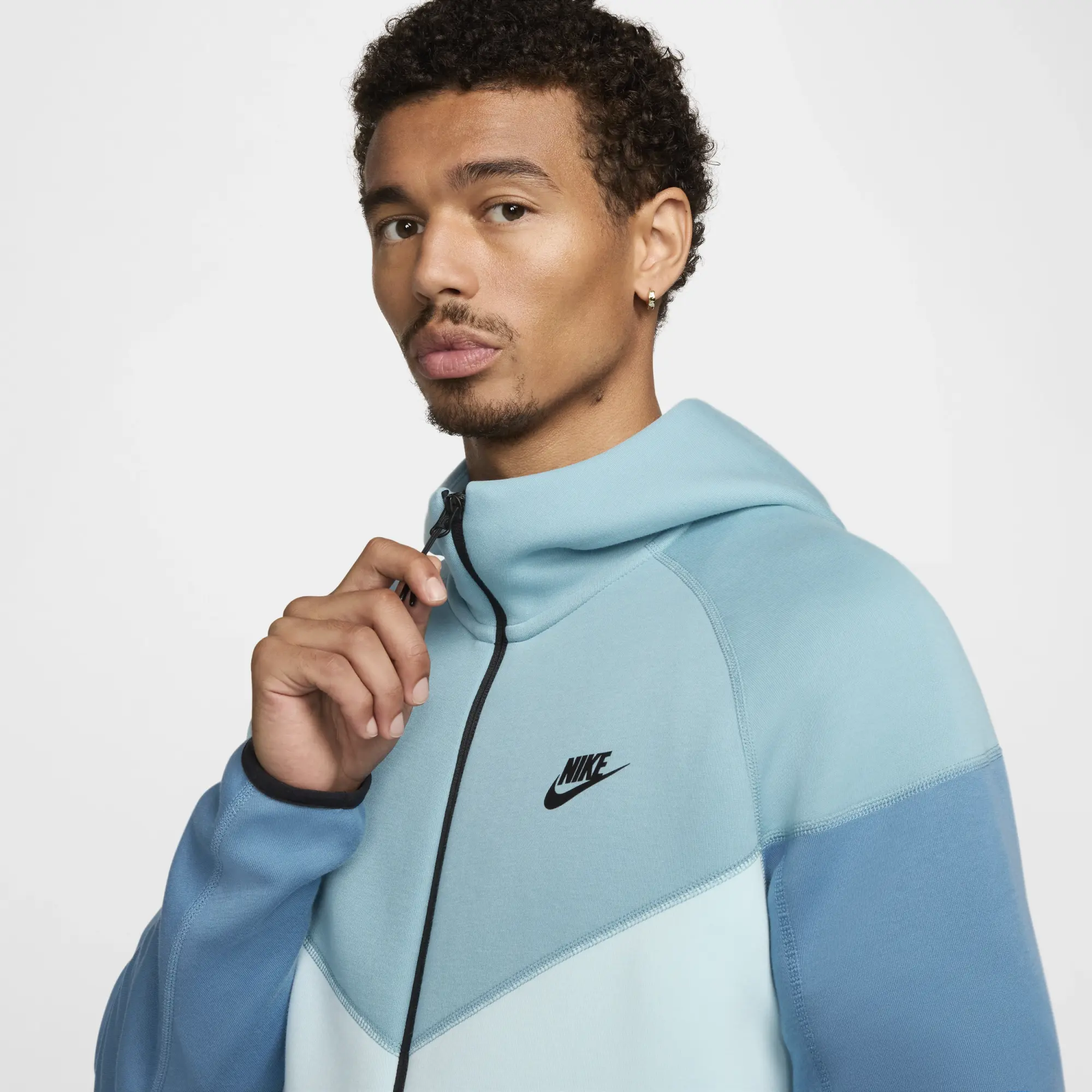 Nike Sportswear Tech Fleece Windrunner Men's Full-Zip Hoodie - Blue - Sustainable Blends Minimum